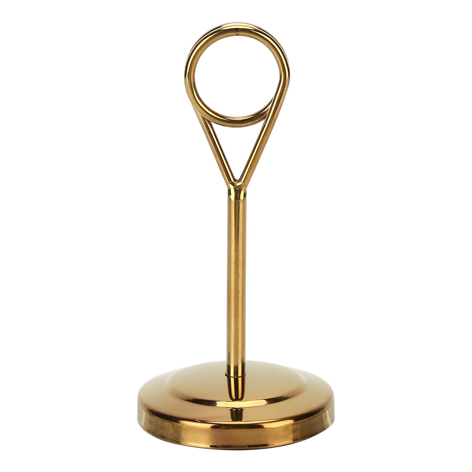 Table Number Holder Stainless Steel Durable Fade Resistant Lightweight Picture Clip for Hotel Restaurant10.5cm Gold - Image 3