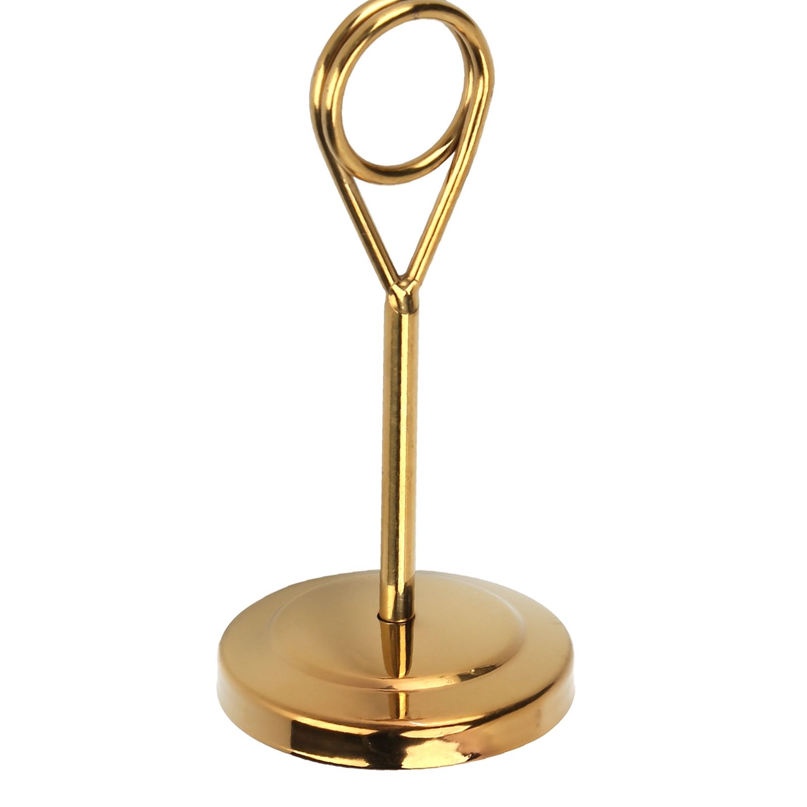 Table Number Holder Stainless Steel Durable Fade Resistant Lightweight Picture Clip for Hotel Restaurant10.5cm Gold - Image 4