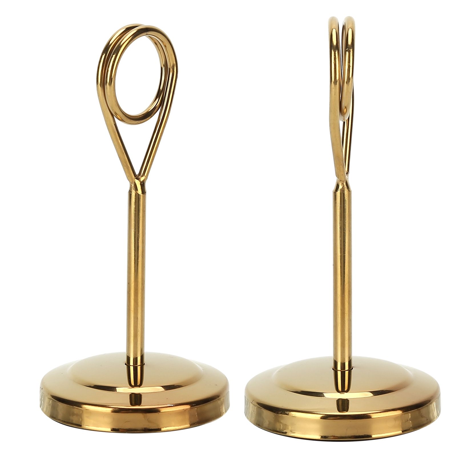 Table Number Holder Stainless Steel Durable Fade Resistant Lightweight Picture Clip for Hotel Restaurant10.5cm Gold - Image 8
