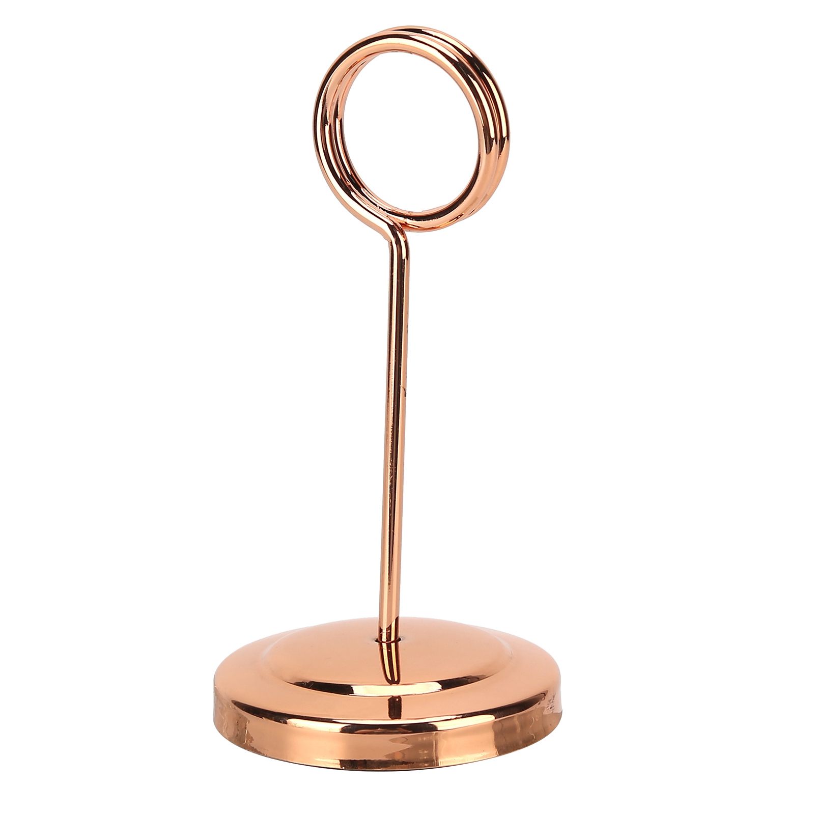 Table Number Holder Stainless Steel Durable Fade Resistant Lightweight Picture Clip for Hotel Restaurant10.5cm Rose Gold - Image 1