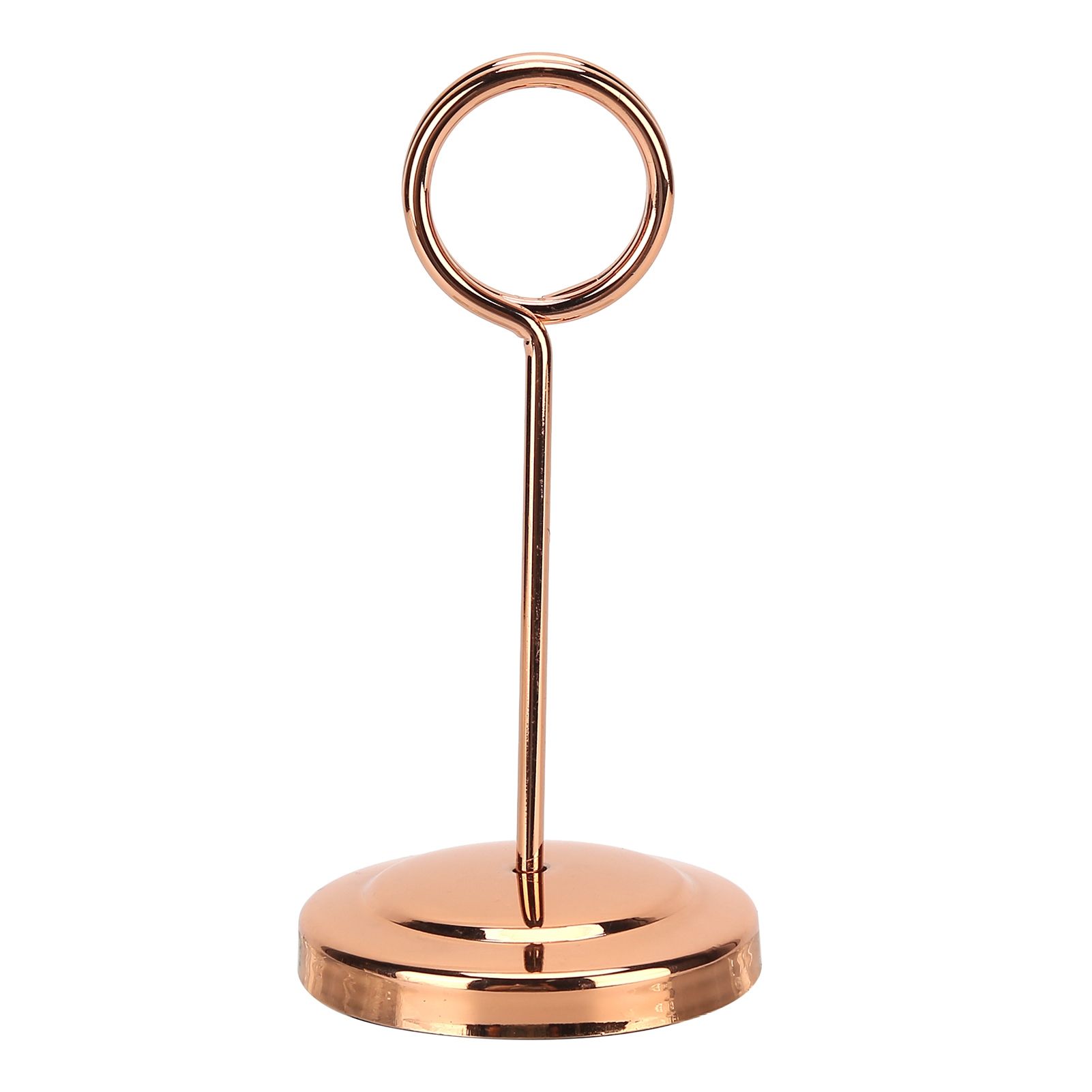 Table Number Holder Stainless Steel Durable Fade Resistant Lightweight Picture Clip for Hotel Restaurant10.5cm Rose Gold - Image 2