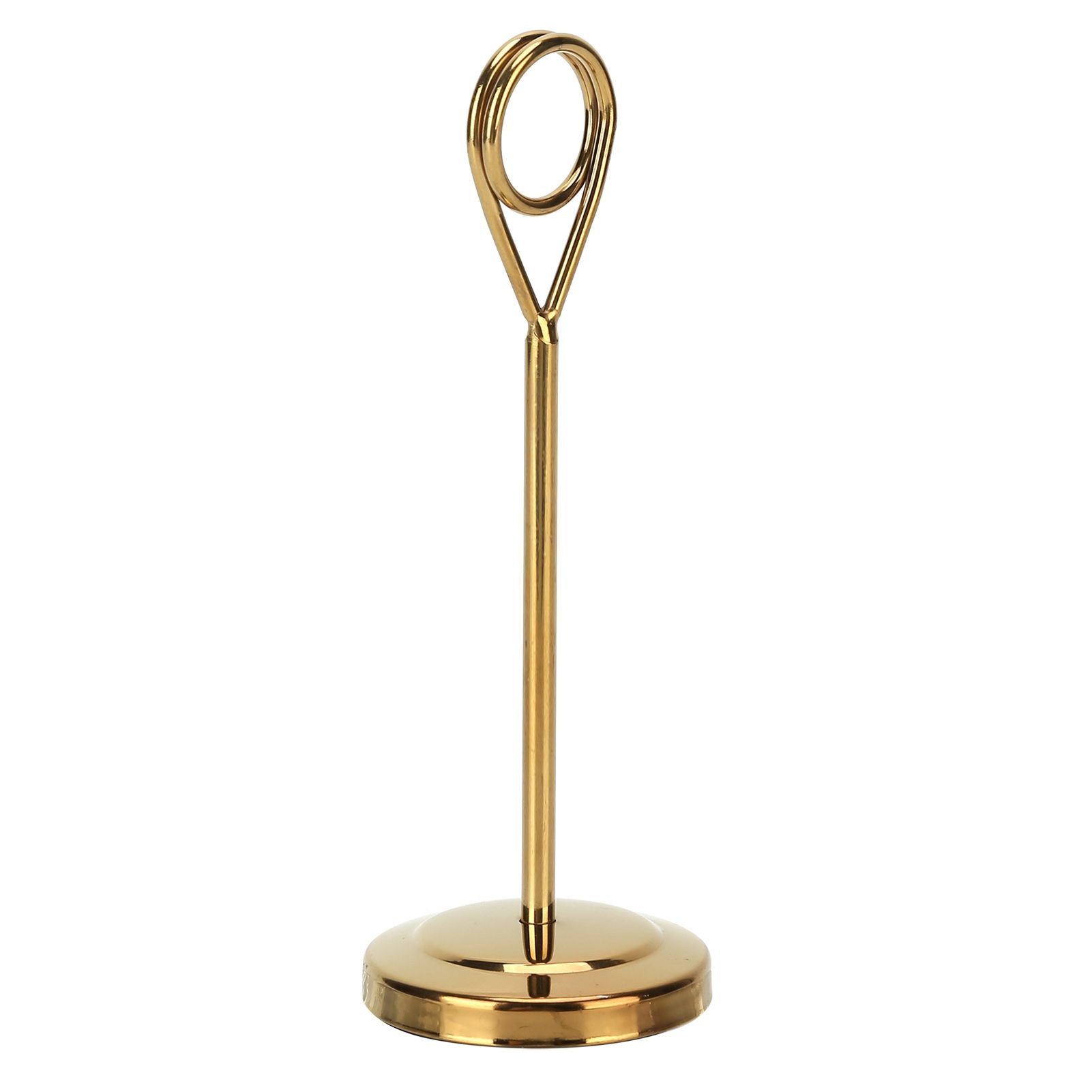 Table Number Holder Stainless Steel Durable Fade Resistant Lightweight Picture Clip for Hotel Restaurant15.5cm Gold - Image 2
