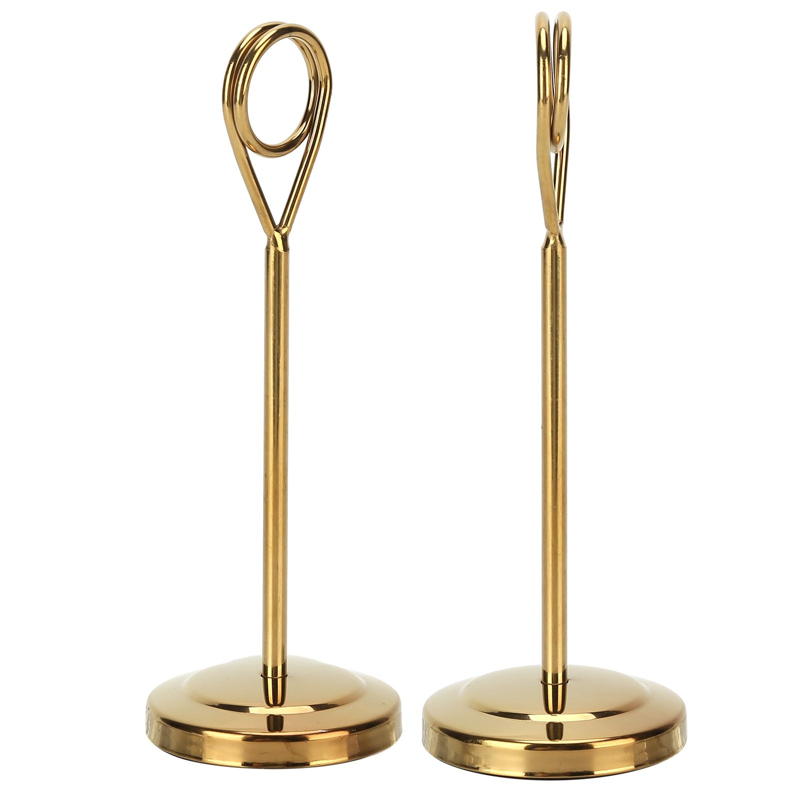 Table Number Holder Stainless Steel Durable Fade Resistant Lightweight Picture Clip for Hotel Restaurant15.5cm Gold - Image 8