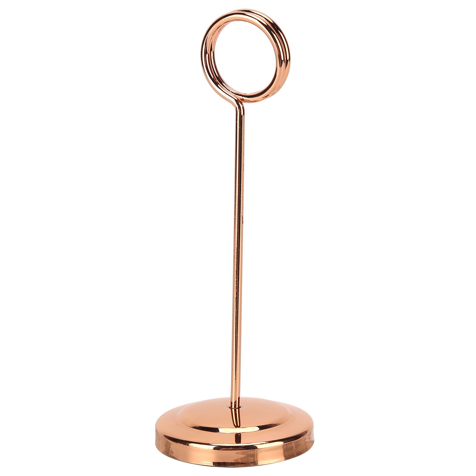 Table Number Holder Stainless Steel Durable Fade Resistant Lightweight Picture Clip for Hotel Restaurant15.5cm Rose Gold - Image 1