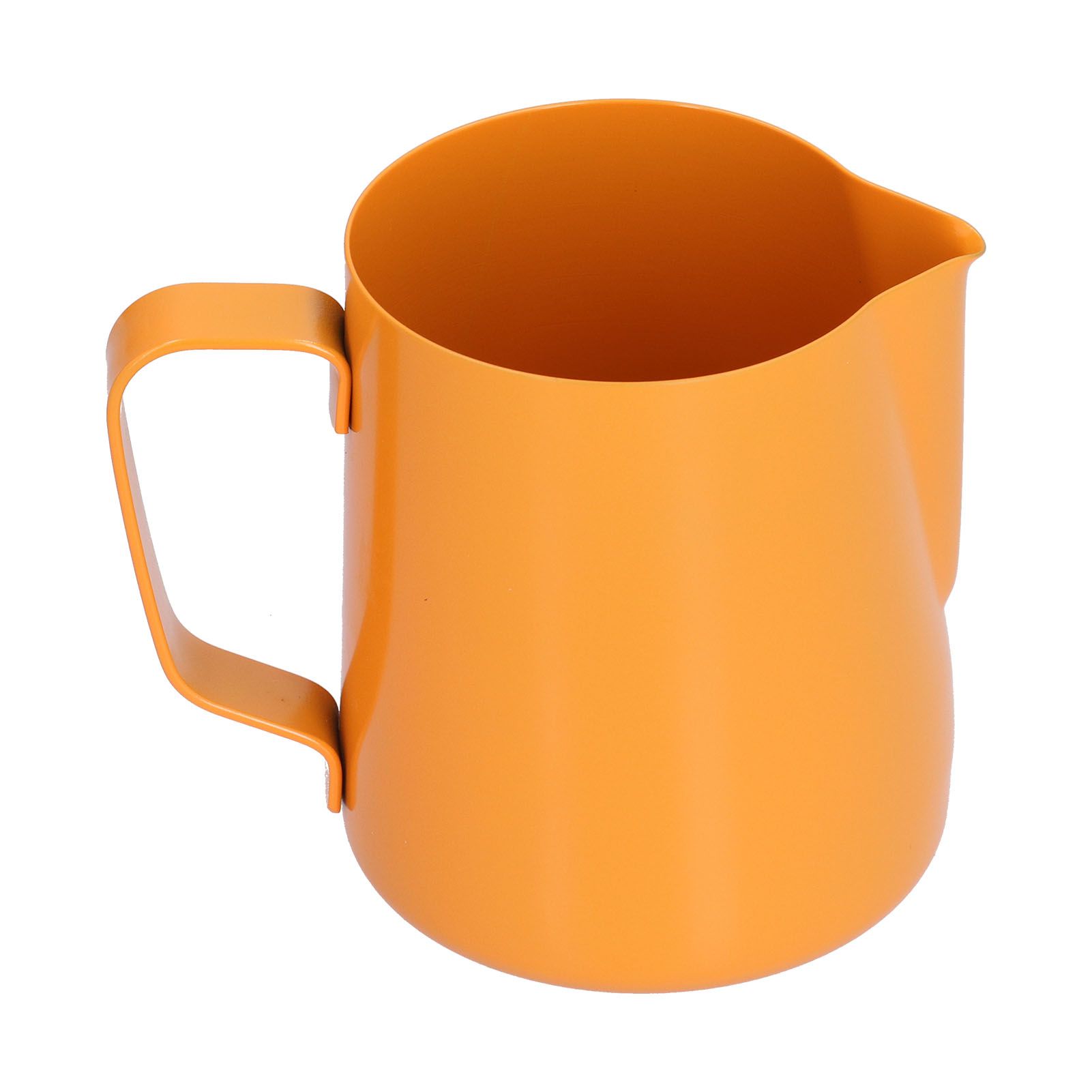 400ml PTFE Pointed Mouth Milk Frothing Jug Stainless Steel Coffee Jug for Home KitchenOrange - Image 1
