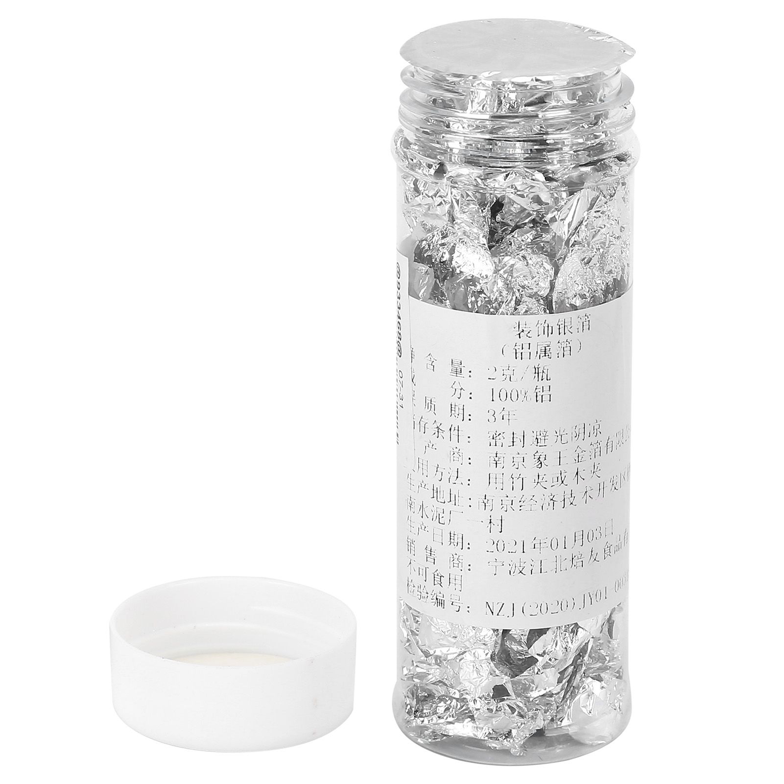 2g Silver Foil Inedible Silver Leaf Flakes for Cooking Cake and Chocolate Decoration Crafts and Arts - Image 2