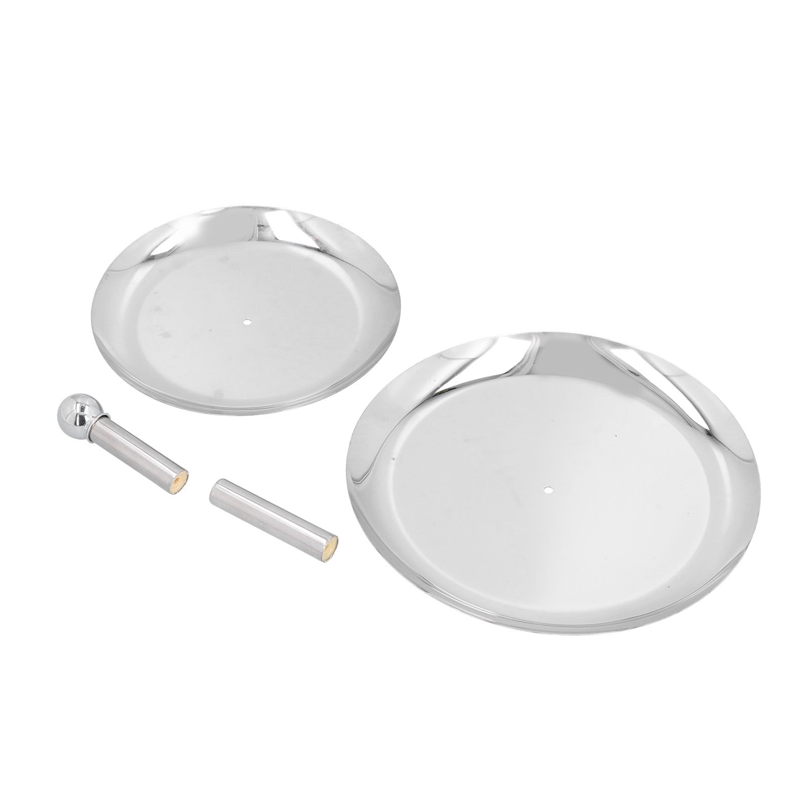 Fruit Tray Stainless Steel 2 Layers Multifunctional Durable Self Service Cupcake Stand for Home Hotel - Image 2