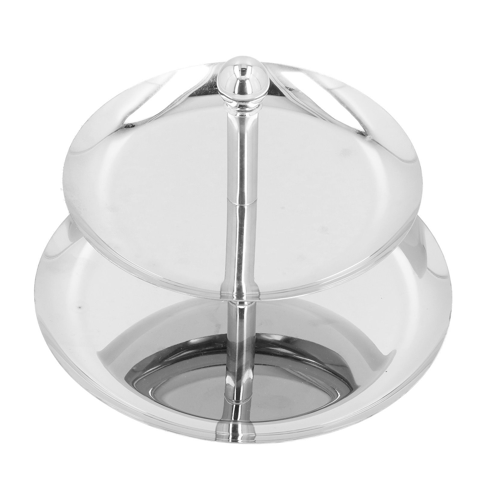 Fruit Tray Stainless Steel 2 Layers Multifunctional Durable Self Service Cupcake Stand for Home Hotel - Image 5