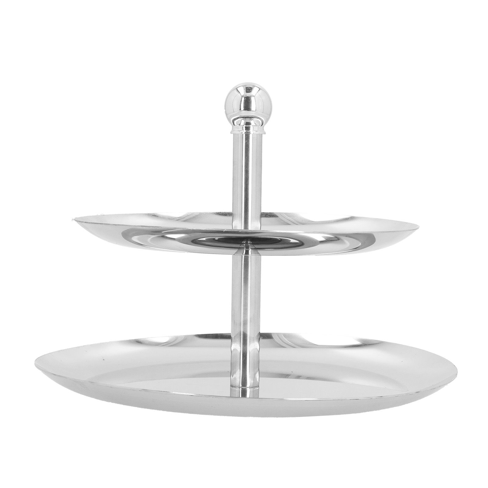 Fruit Tray Stainless Steel 2 Layers Multifunctional Durable Self Service Cupcake Stand for Home Hotel - Image 6