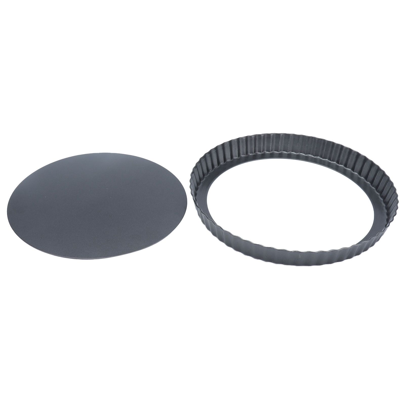 9in Bakeware Carbon Steel Baking Pan with Movable Chassis and Wavy Edge Nonstick Black for Family Baking9in Movable Chassis Pie Pan - Image 3