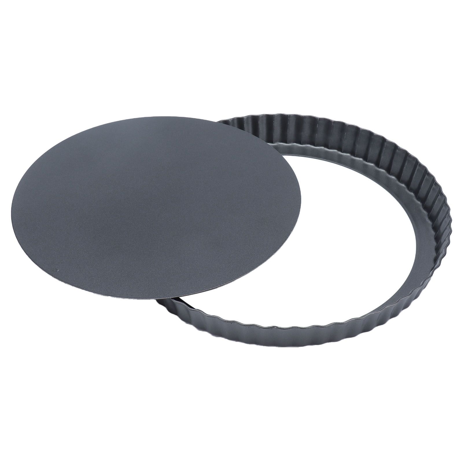 9in Bakeware Carbon Steel Baking Pan with Movable Chassis and Wavy Edge Nonstick Black for Family Baking9in Movable Chassis Pie Pan - Image 6