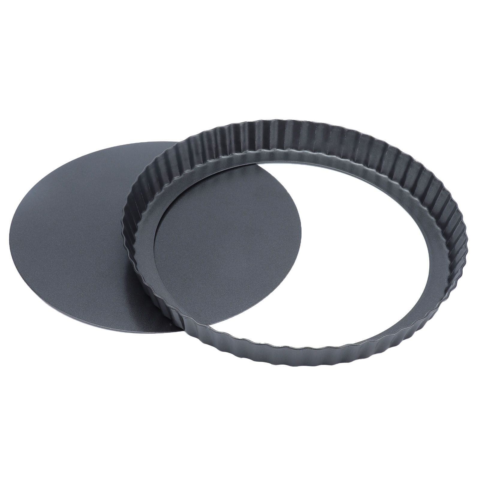 9in Bakeware Carbon Steel Baking Pan with Movable Chassis and Wavy Edge Nonstick Black for Family Baking9in Movable Chassis Pie Pan - Image 7