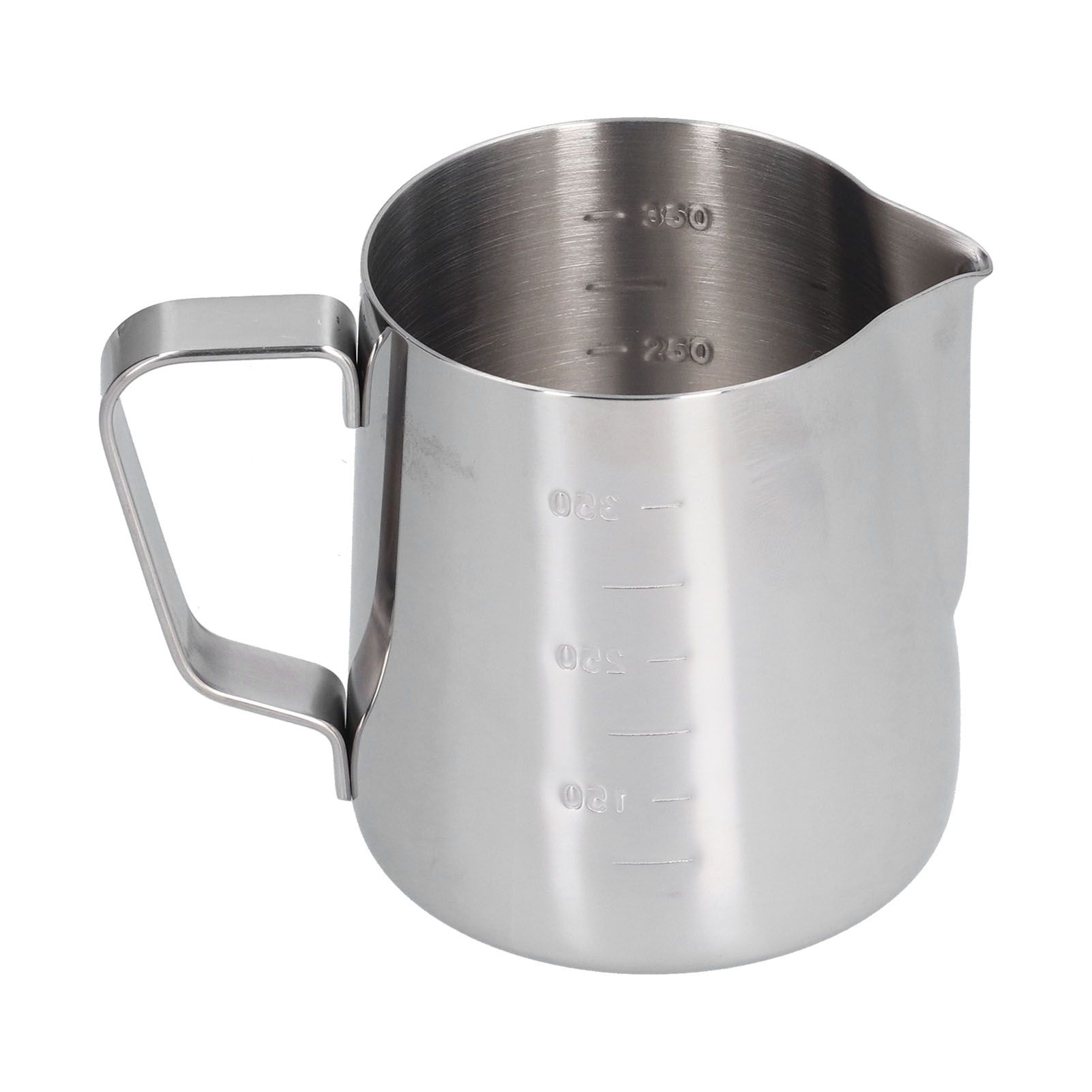 400ml Stainless Steel Frothing Cup Pointed Spout Coffee Art Pitcher Milk Steaming Jug with Scale - Image 1