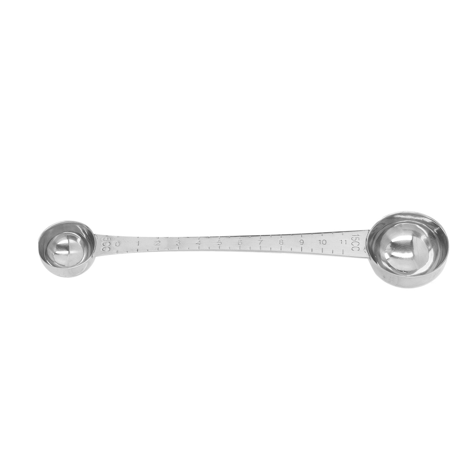 Coffee Scoop with Scale Length Double End Measuring Spoon Stainless Steel Tablespoon Seasoning Spoon - Image 1