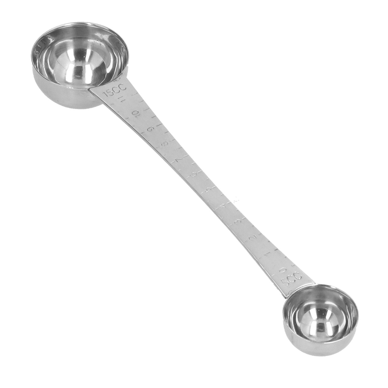 Coffee Scoop with Scale Length Double End Measuring Spoon Stainless Steel Tablespoon Seasoning Spoon - Image 3