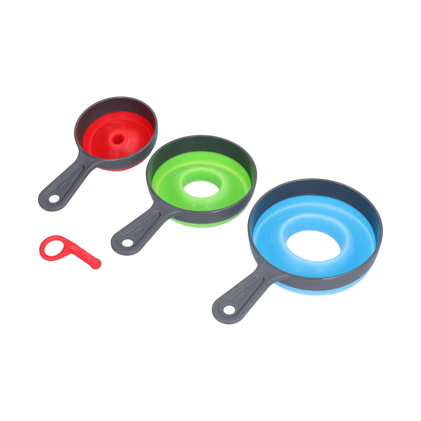 3Pcs Funnel Foldable Silicone and ABS Funnel Saving Space and Easy to Clean Durable for Kitchen - Image 2