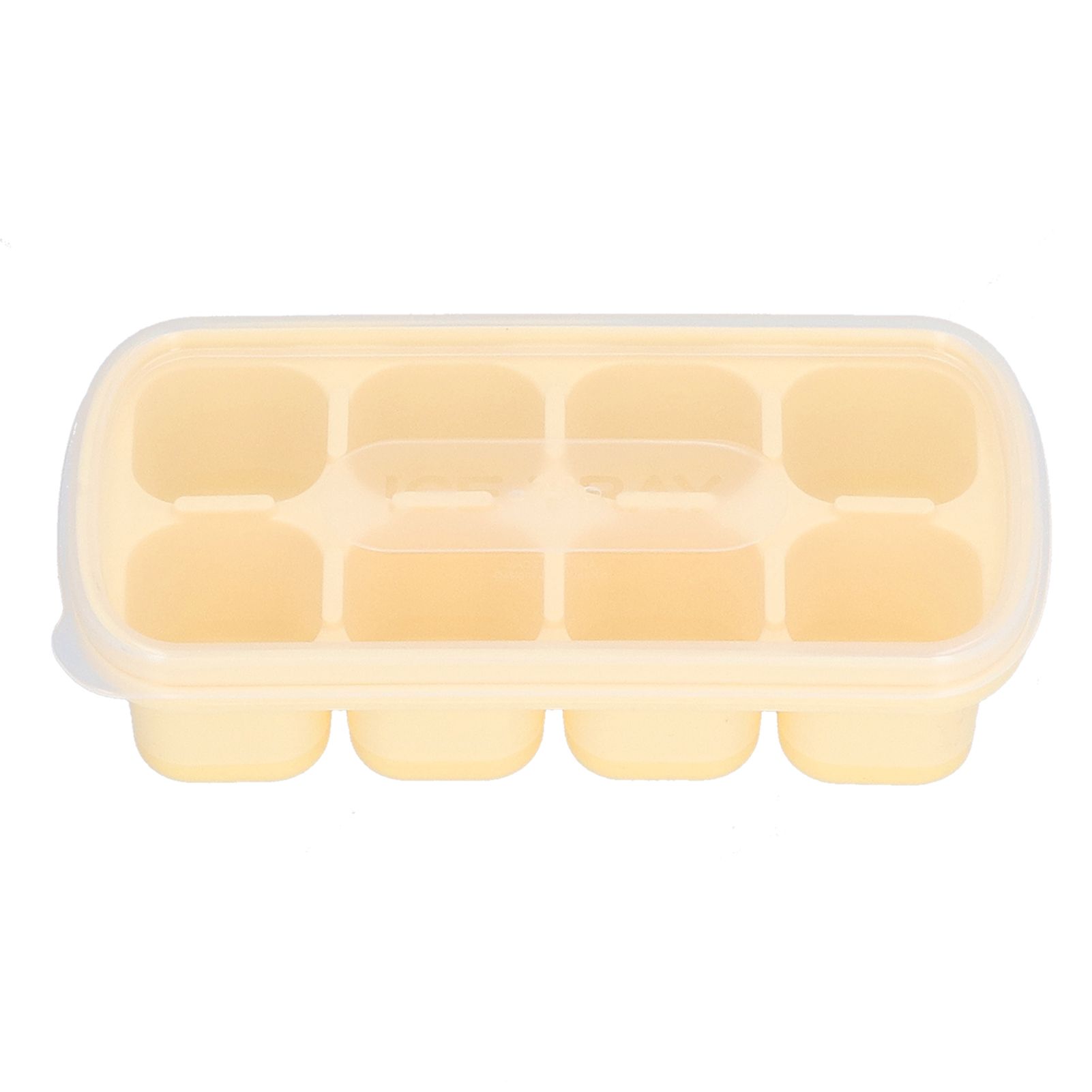8 Grid Ice Cube Tray with Lid Food Grade Household Ice Cube Mold for Home KitchenYellow - Image 1