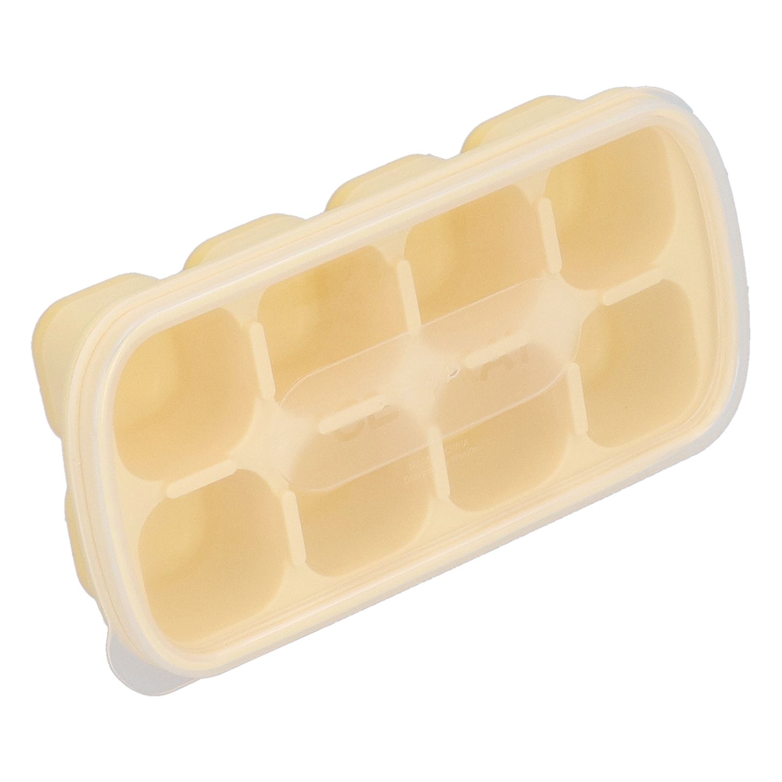 8 Grid Ice Cube Tray with Lid Food Grade Household Ice Cube Mold for Home KitchenYellow - Image 2