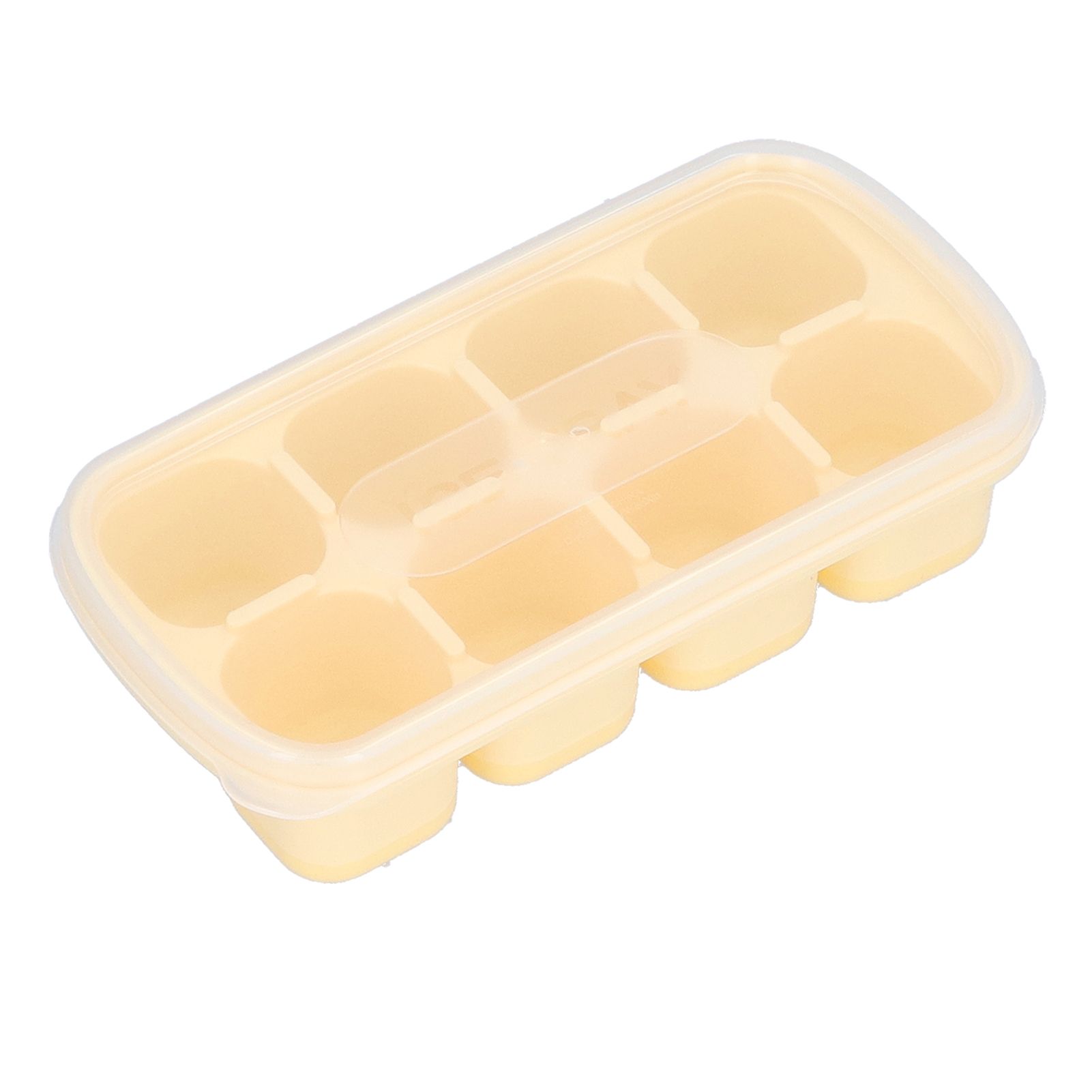 8 Grid Ice Cube Tray with Lid Food Grade Household Ice Cube Mold for Home KitchenYellow - Image 4