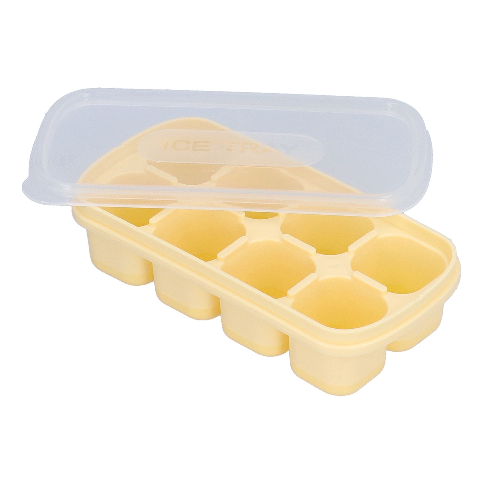 8 Grid Ice Cube Tray with Lid Food Grade Household Ice Cube Mold for Home KitchenYellow - Image 5
