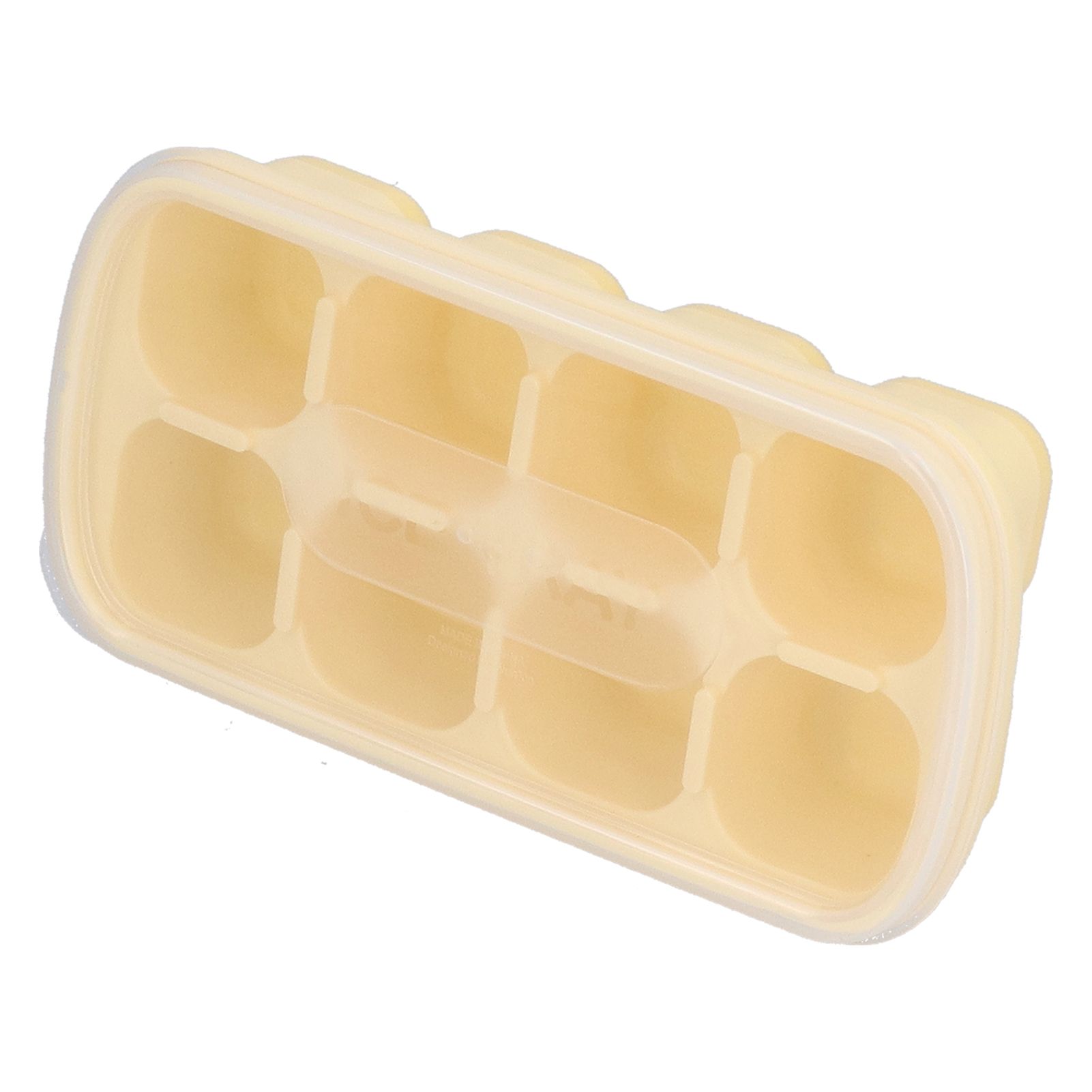 8 Grid Ice Cube Tray with Lid Food Grade Household Ice Cube Mold for Home KitchenYellow - Image 7