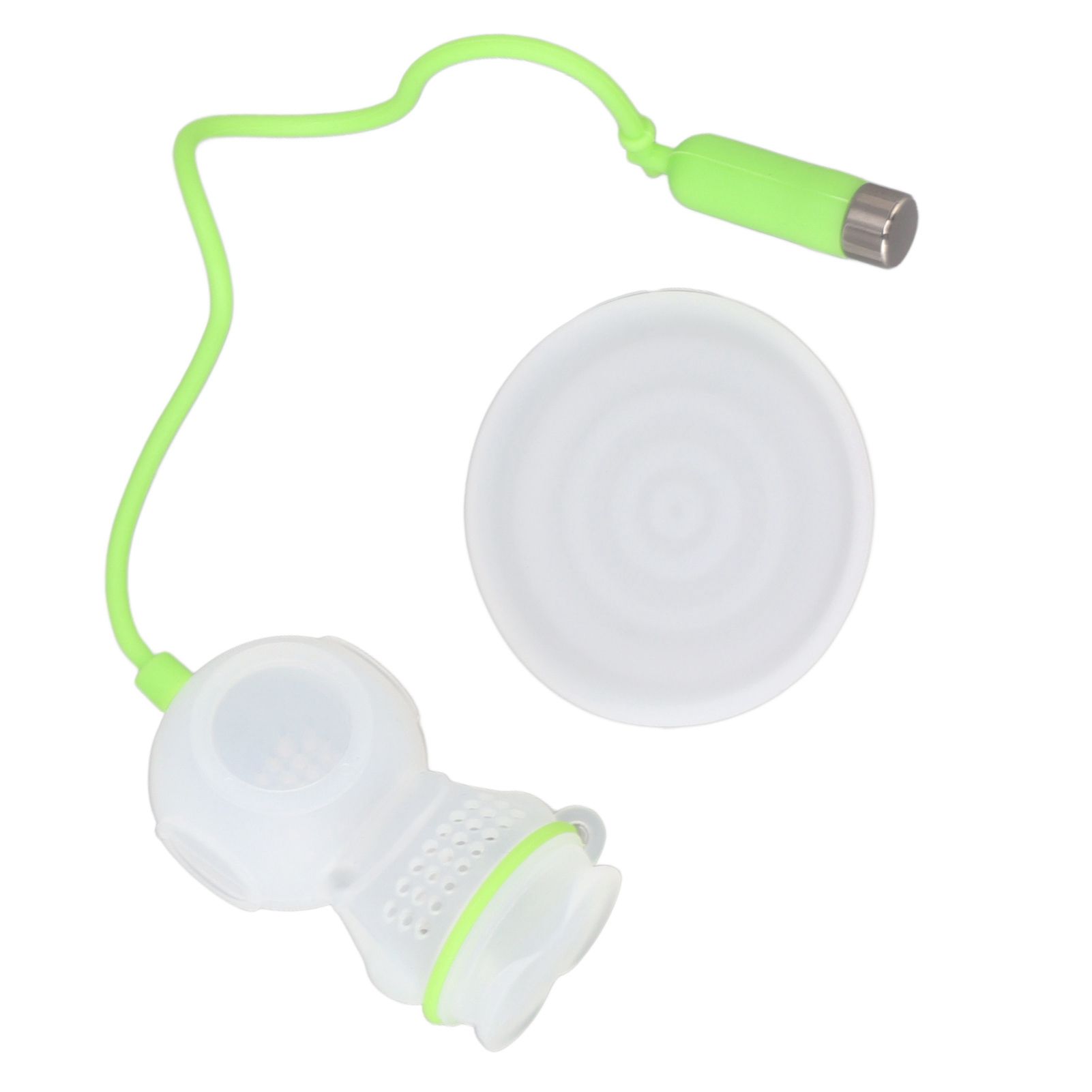 Silicone Tea Infuser Cute Diver Shape Loose Tea Leaf Filter Tea Diffuser Strainer with Chain and Drip Tray for Home Green - Image 8