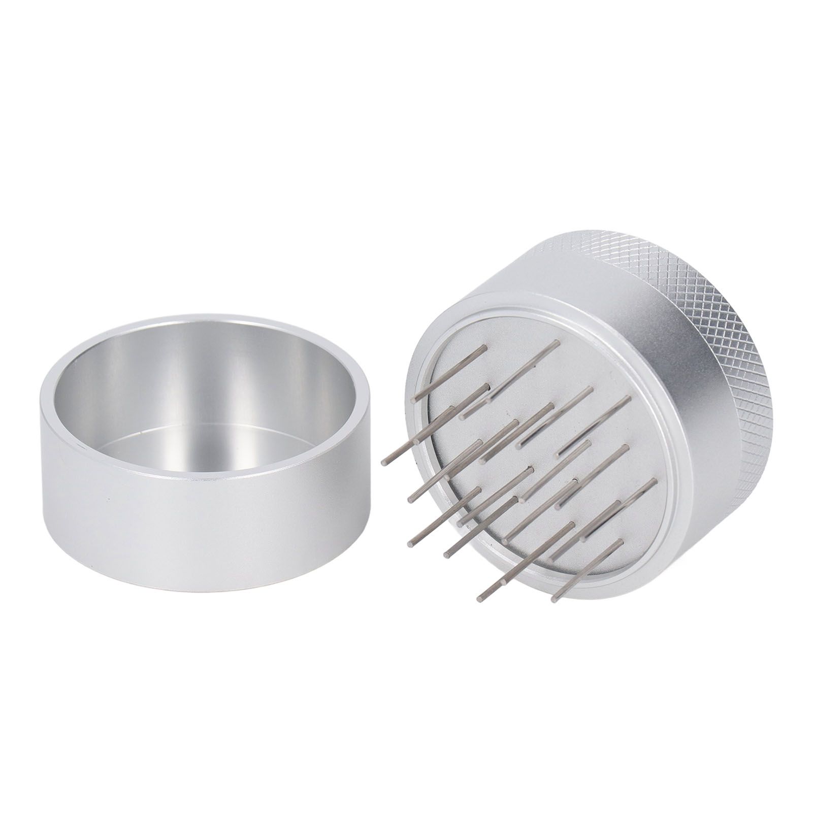 Coffee Needle Distributor with Base Effective Dispersion Rust Resistant Stainless Steel Hand Coffee Stirrer Silver 51mm/2.0in - Image 1
