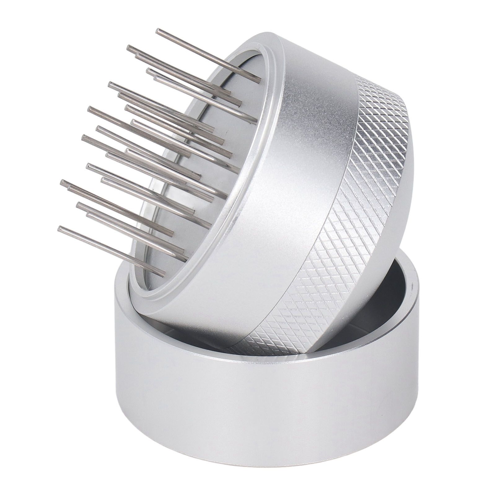 Coffee Needle Distributor with Base Effective Dispersion Rust Resistant Stainless Steel Hand Coffee Stirrer Silver 58mm/2.3in - Image 2