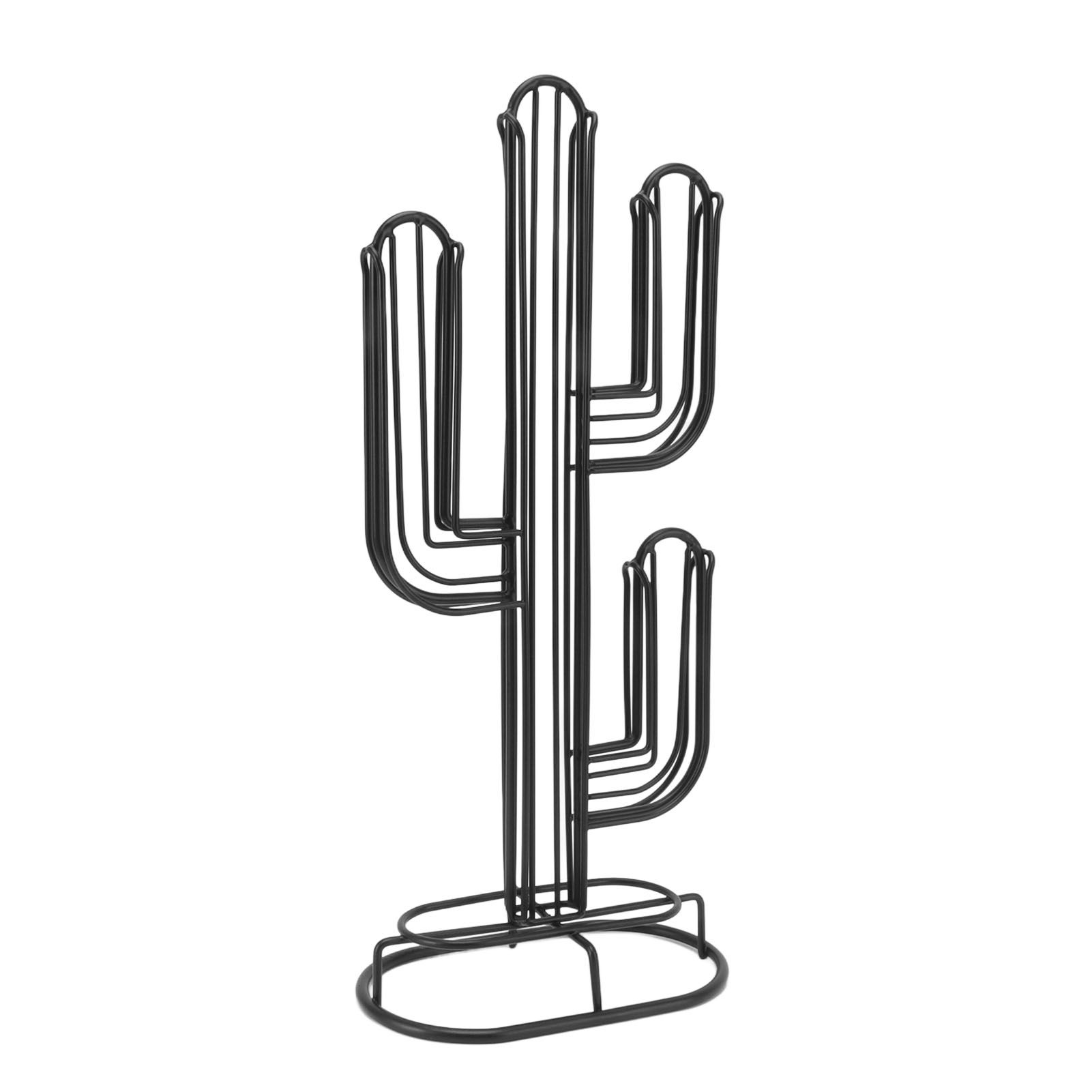 Cactus Shaped Coffee Pod Holder Home Black Iron Coffee Capsule Storage Stand Organizer Holds 48 Coffee Pods - Image 8