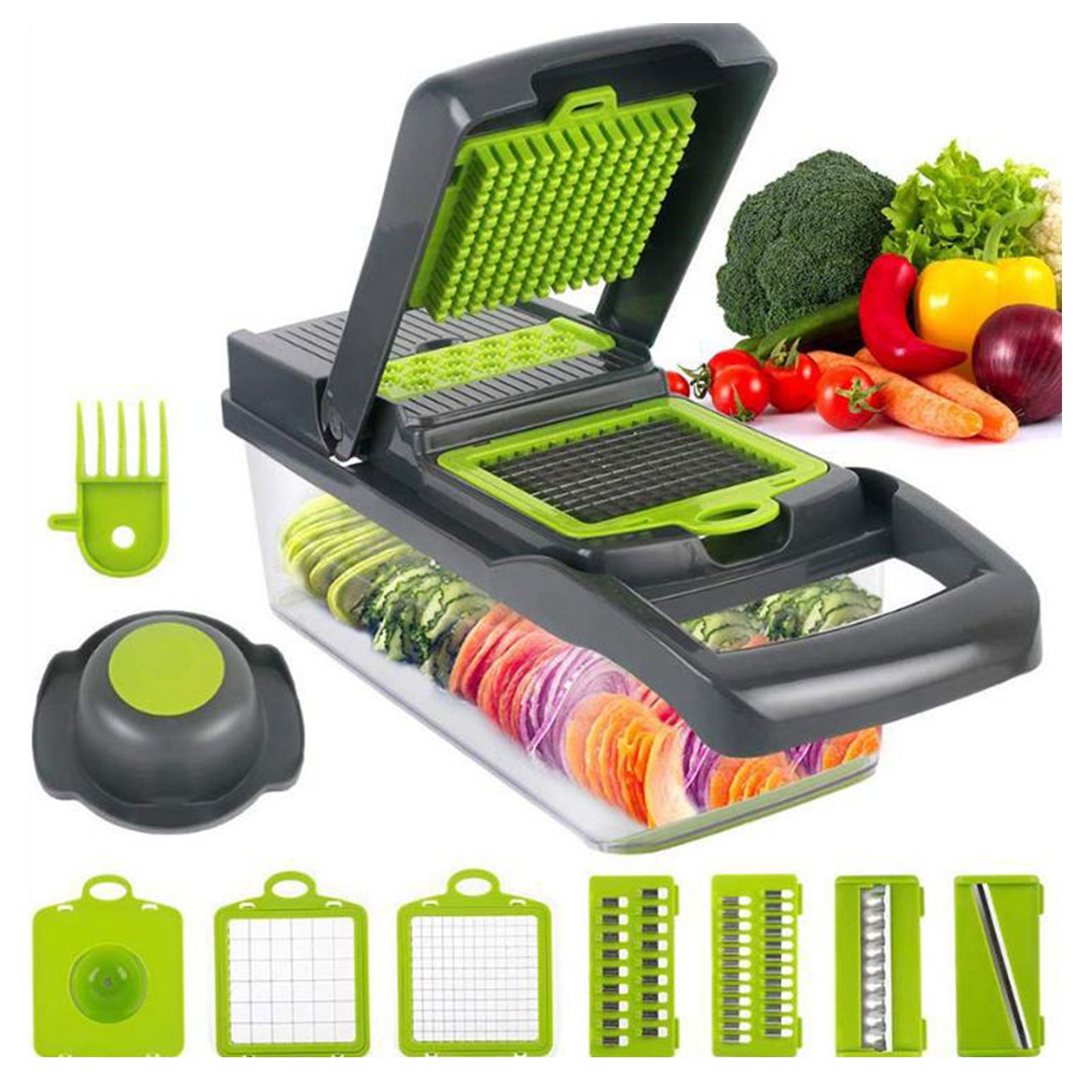 Vegetable Chopper 15 in 1 Vegetable Cutter Household Potato Chopper Radish Grater for Kitchen - Image 2