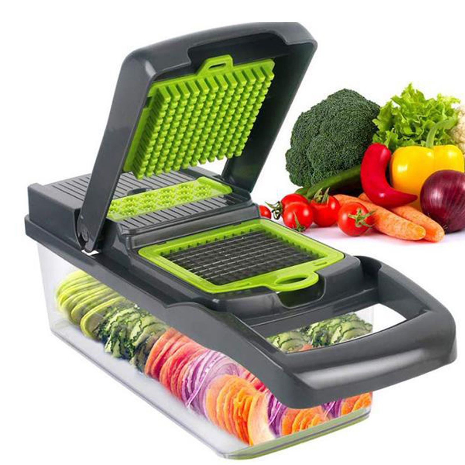 Vegetable Chopper 15 in 1 Vegetable Cutter Household Potato Chopper Radish Grater for Kitchen - Image 4
