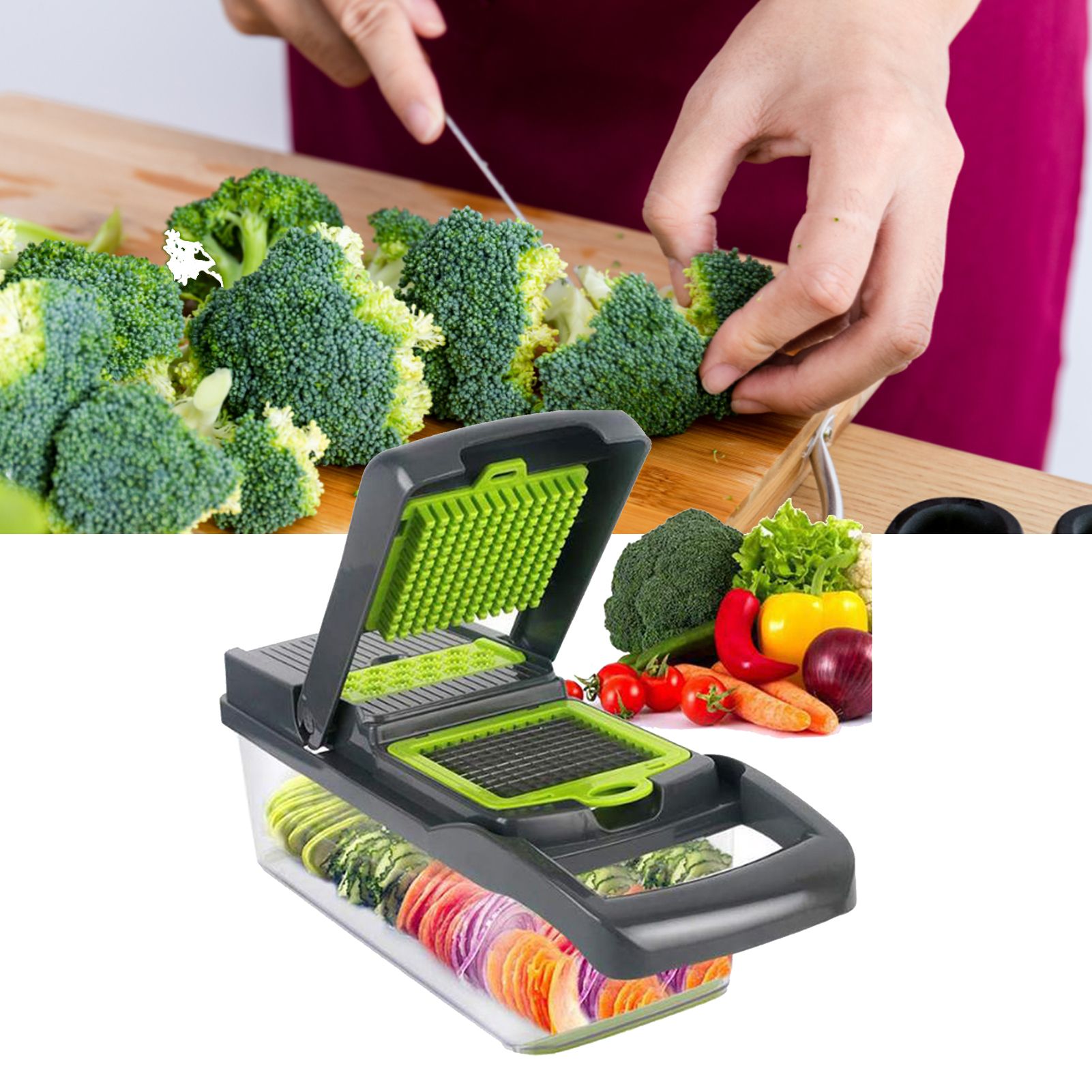 Vegetable Chopper 15 in 1 Vegetable Cutter Household Potato Chopper Radish Grater for Kitchen - Image 5