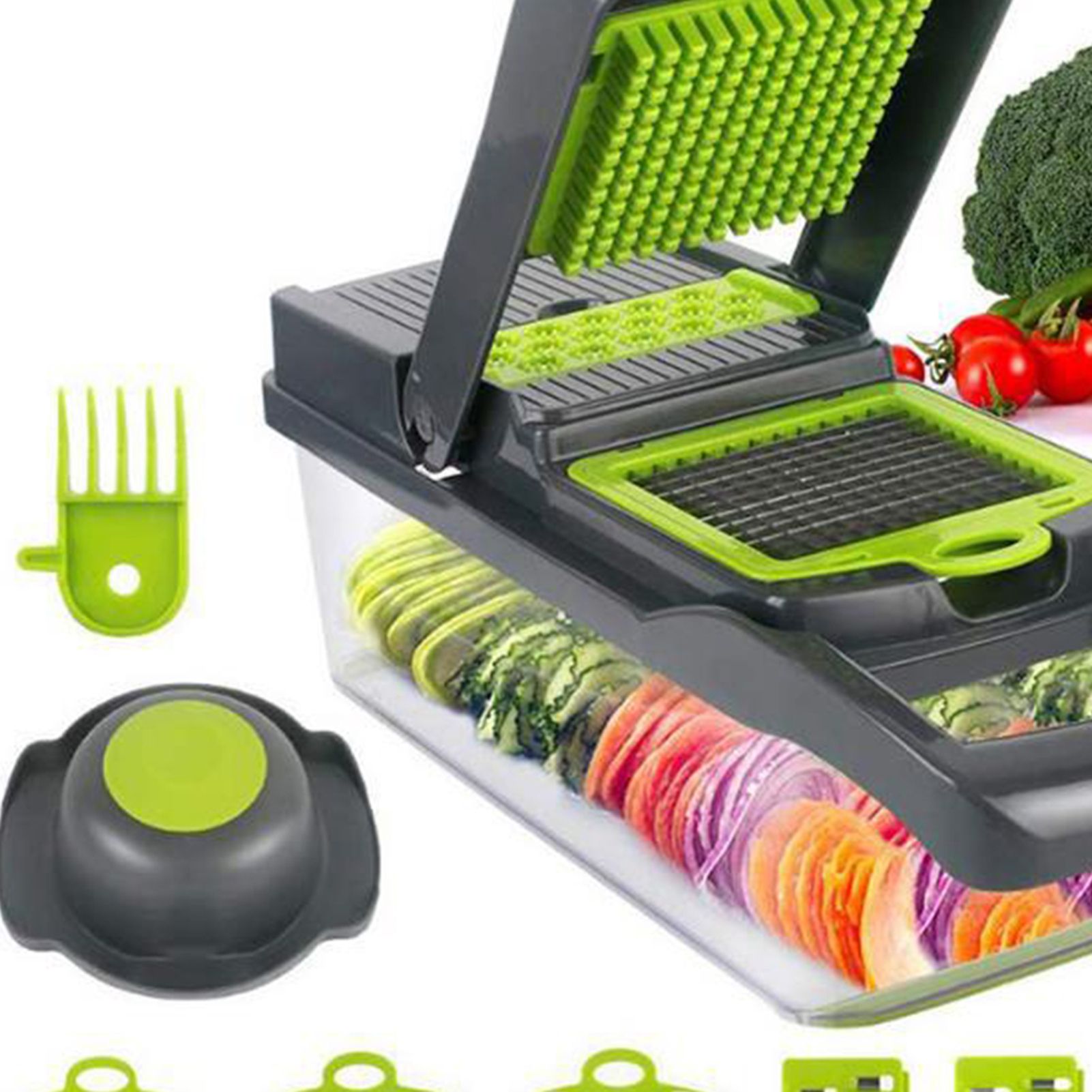Vegetable Chopper 15 in 1 Vegetable Cutter Household Potato Chopper Radish Grater for Kitchen - Image 7