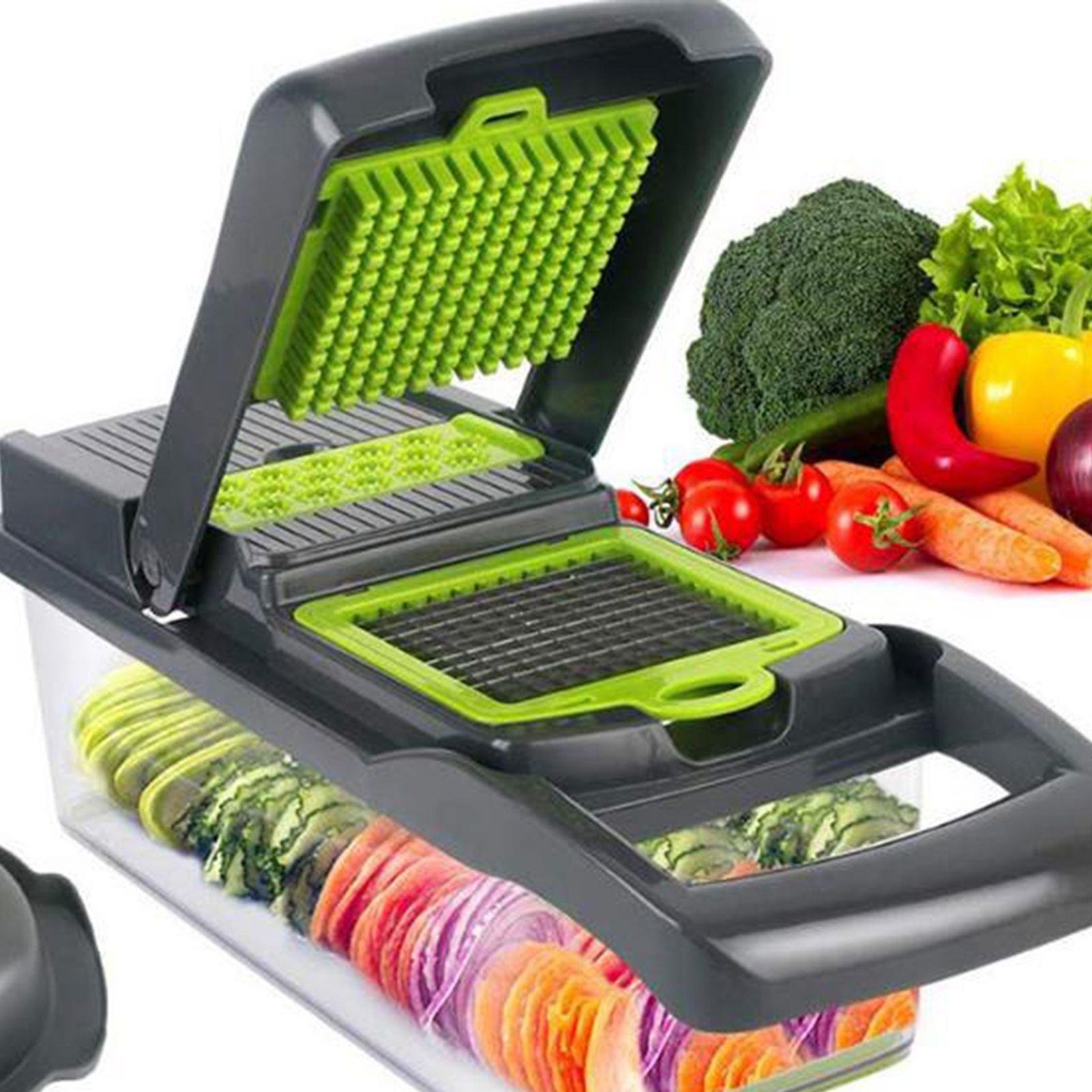 Vegetable Chopper 15 in 1 Vegetable Cutter Household Potato Chopper Radish Grater for Kitchen - Image 8