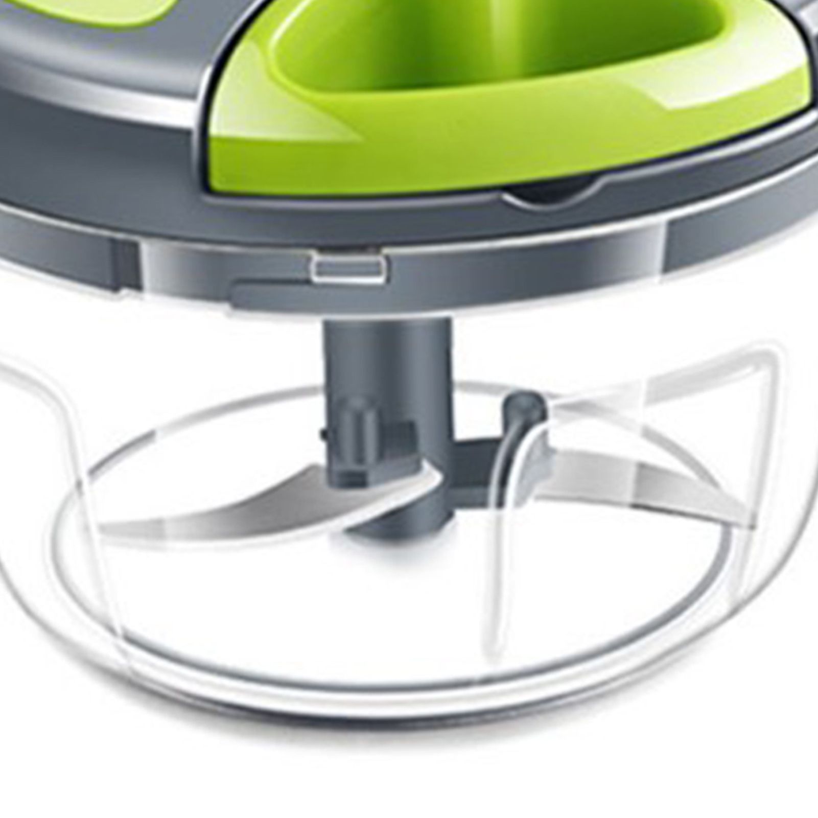 Garlic Chopper Machine Portable Mini Manual Hand Mincer 500ml Gray with Spare Blade - Image 8