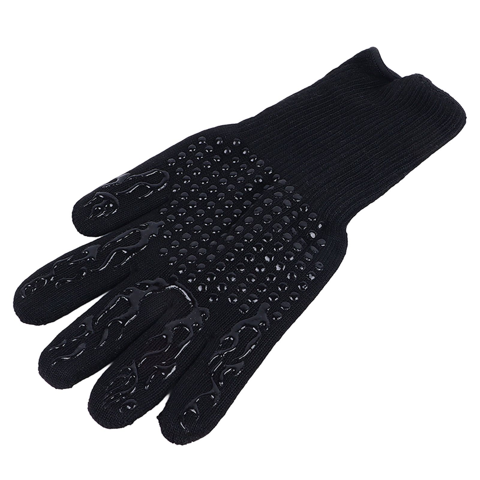 Heat Resistant Cooking Gloves Non Slip Reversible Use Polyester Cotton Lining Oven Glove for Grilling Barbecue Cooking - Image 4