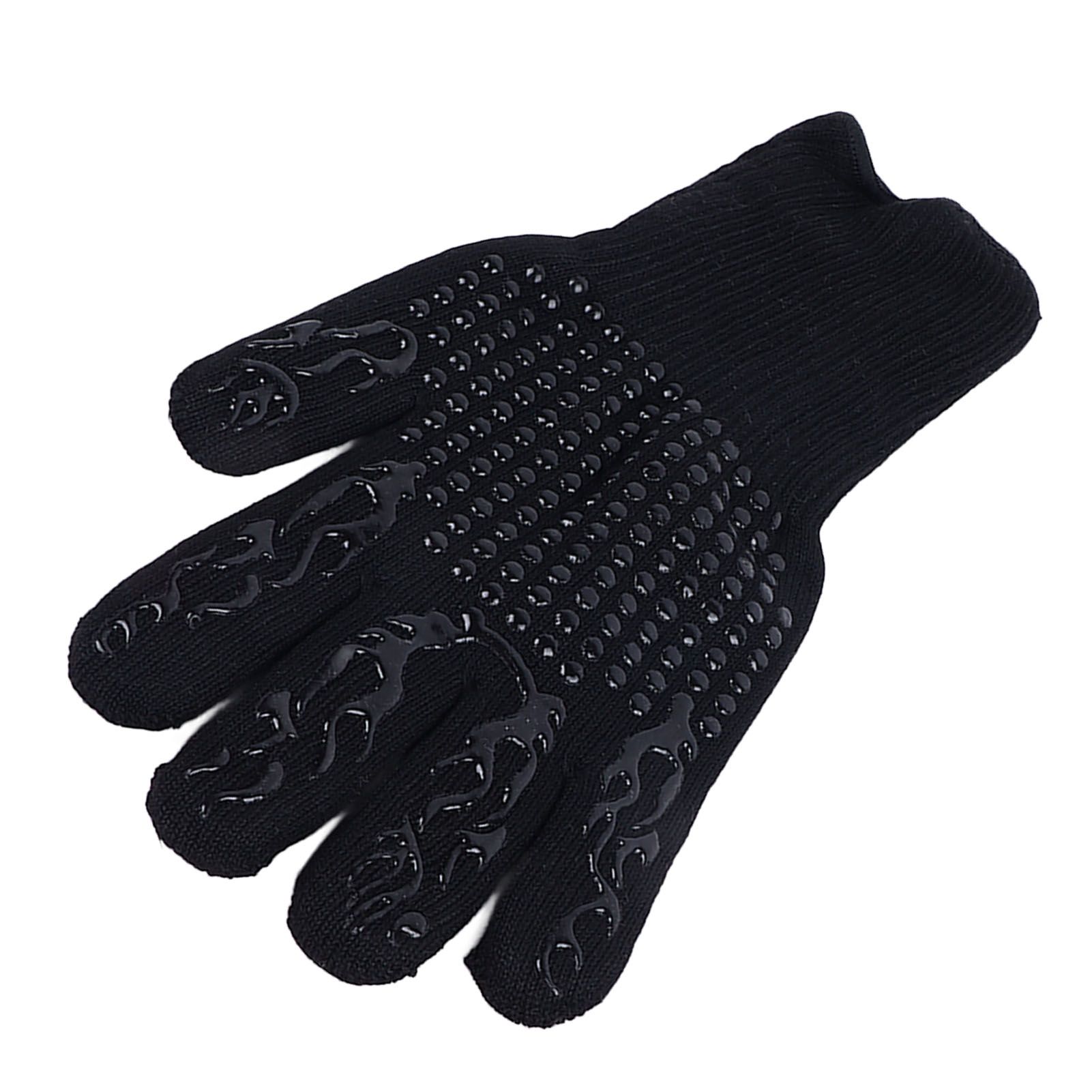 Heat Resistant Cooking Gloves Non Slip Reversible Use Polyester Cotton Lining Oven Glove for Grilling Barbecue Cooking - Image 6