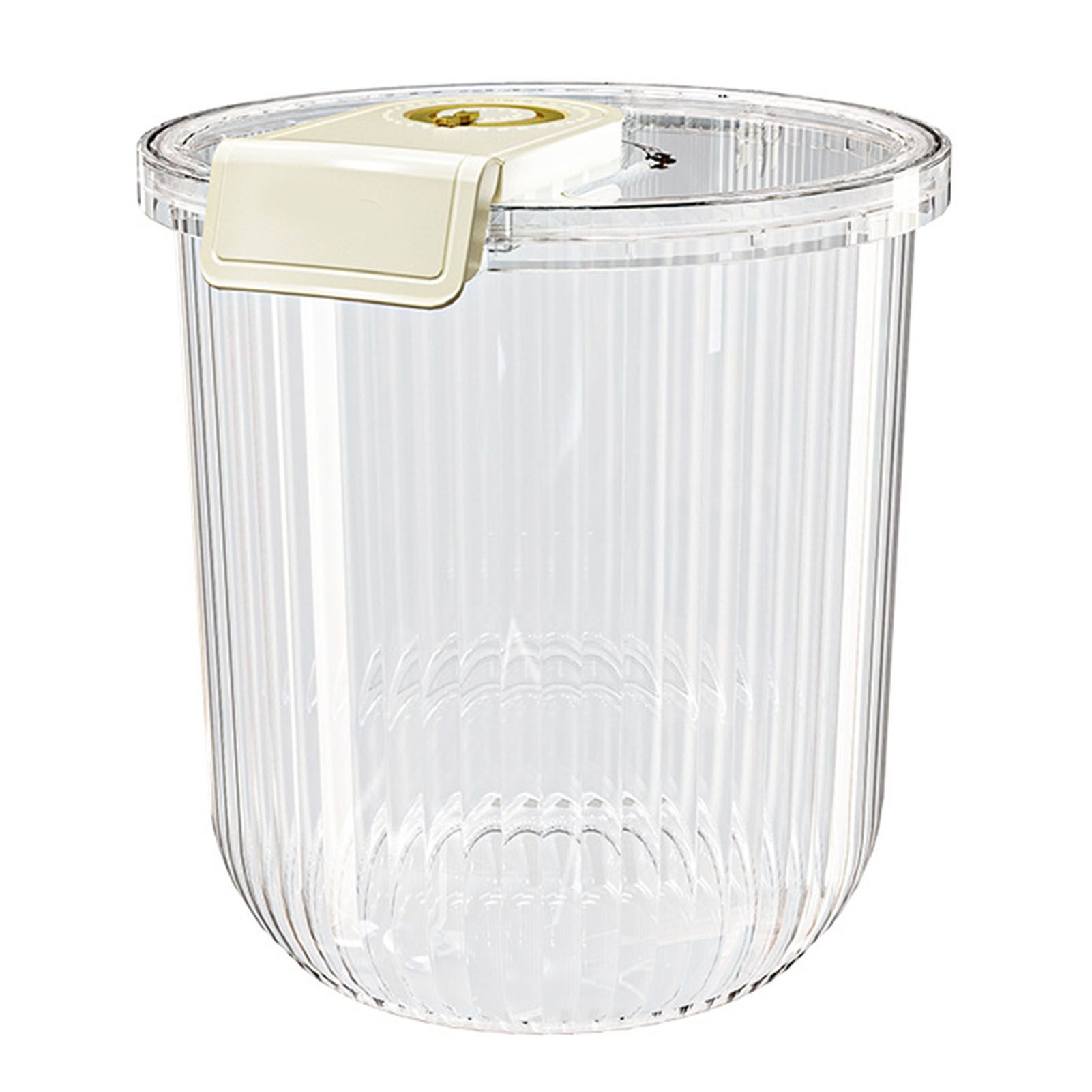 Rice Container Clear Rice Storage Bin Airtight Rice Bucket for Dry Food Grain Flour Soybean Kitchen Pantry Countertop 11kg 27.5x31x20cm / 10.8x12.2x7.9in - Image 1