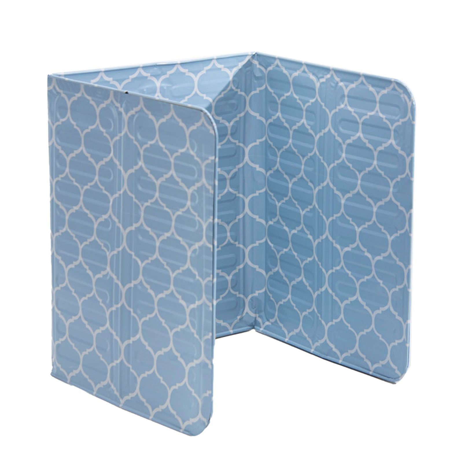 Oil Splash Baffle Foldable Heat Resistant Aluminum Foil Cooking Splashproof Guard for Kitchen Frying Pan Blue - Image 1