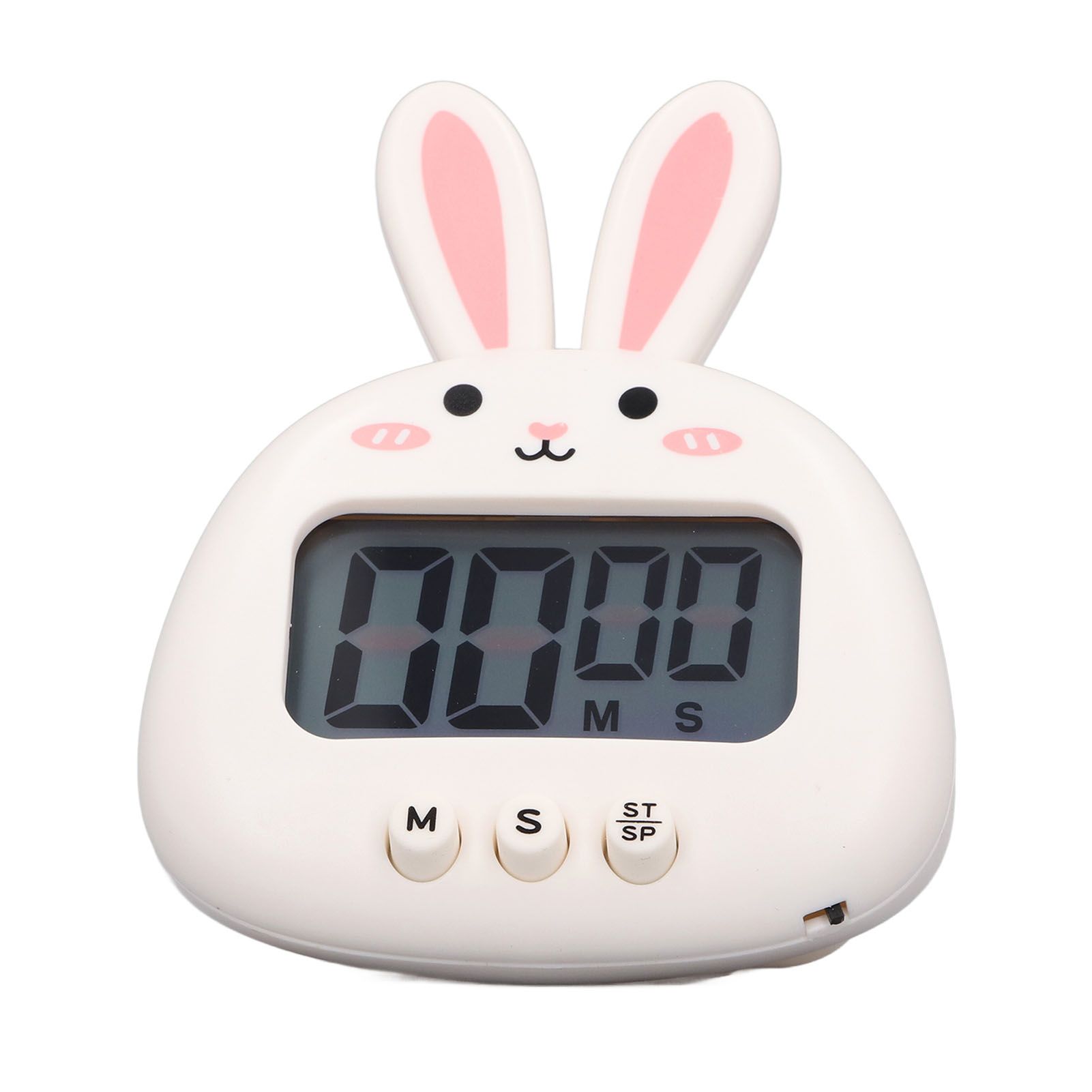 Cartoon Digital Timer ABS Portable Lightweight Simple To Use Cute Cartoon Timer for Kitchen Cooking White Rabbit - Image 2
