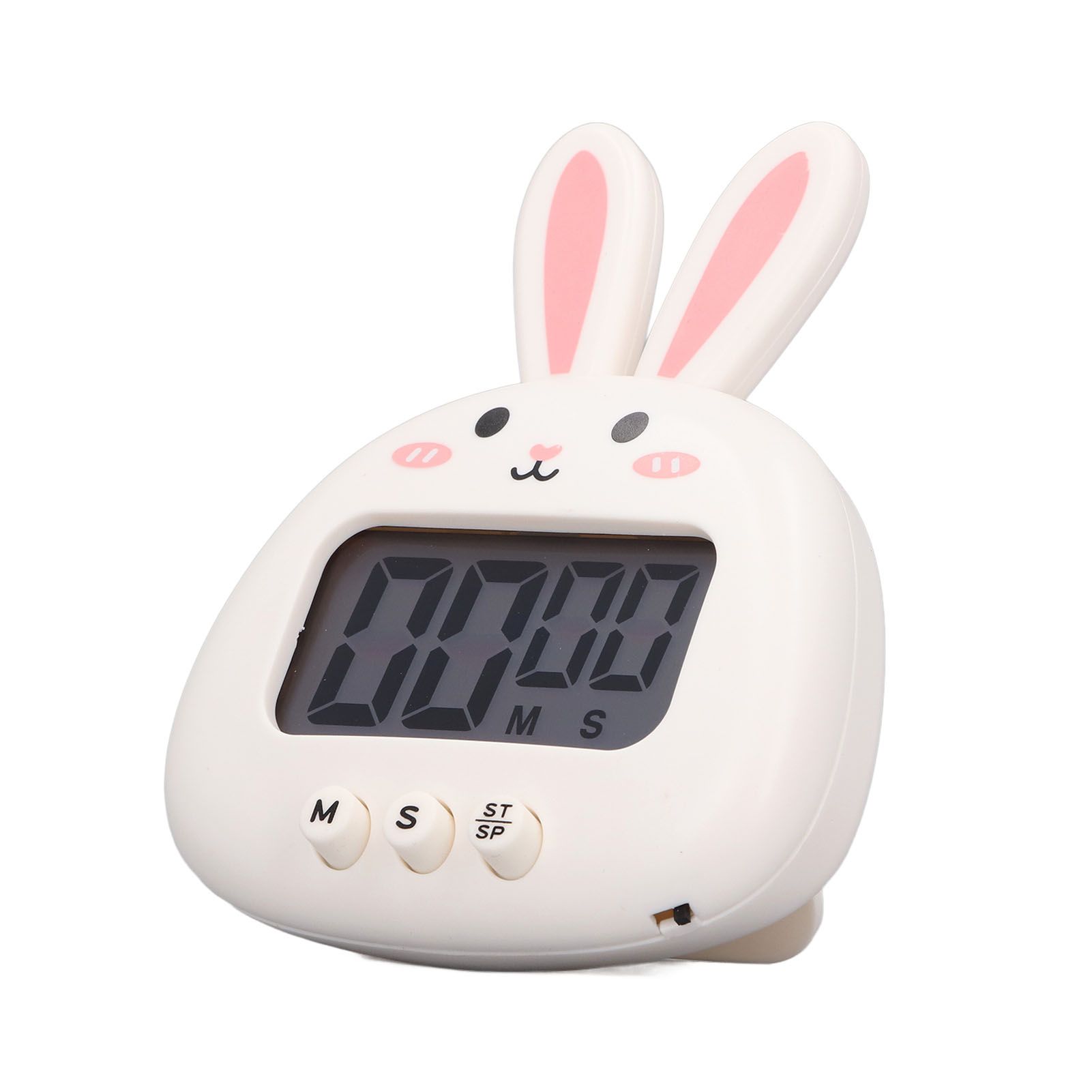 Cartoon Digital Timer ABS Portable Lightweight Simple To Use Cute Cartoon Timer for Kitchen Cooking White Rabbit - Image 3