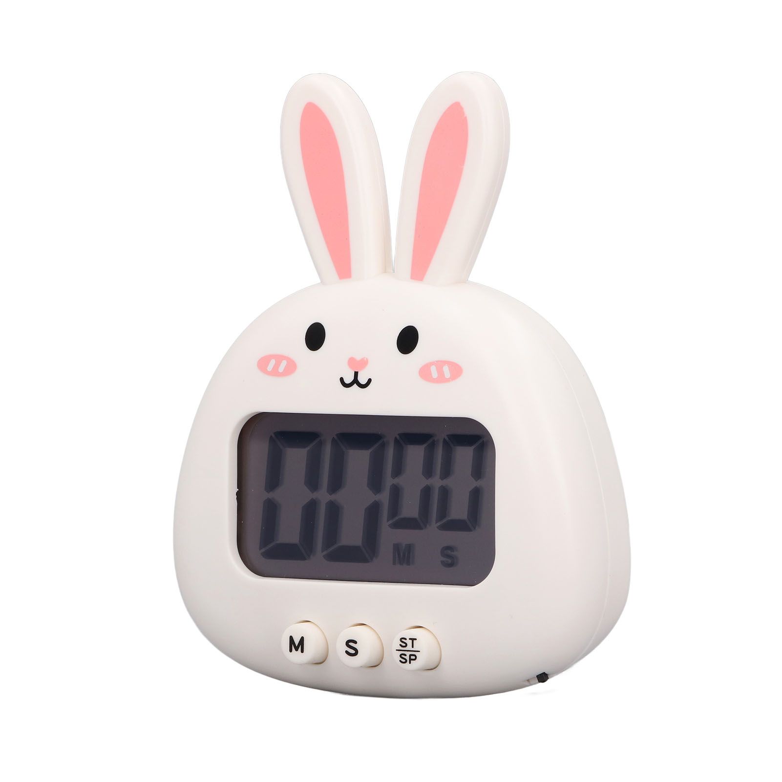 Cartoon Digital Timer ABS Portable Lightweight Simple To Use Cute Cartoon Timer for Kitchen Cooking White Rabbit - Image 4