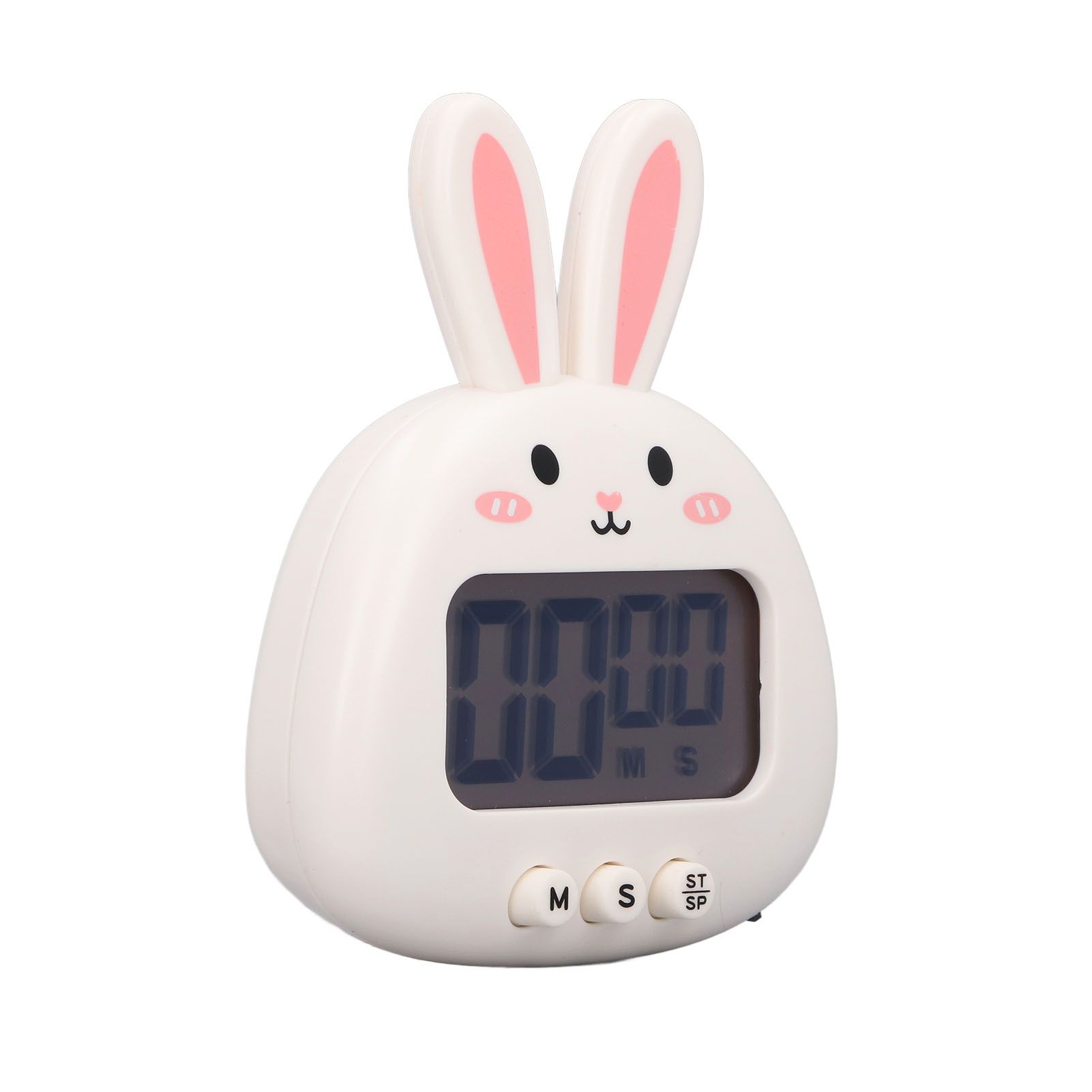 Cartoon Digital Timer ABS Portable Lightweight Simple To Use Cute Cartoon Timer for Kitchen Cooking White Rabbit - Image 5