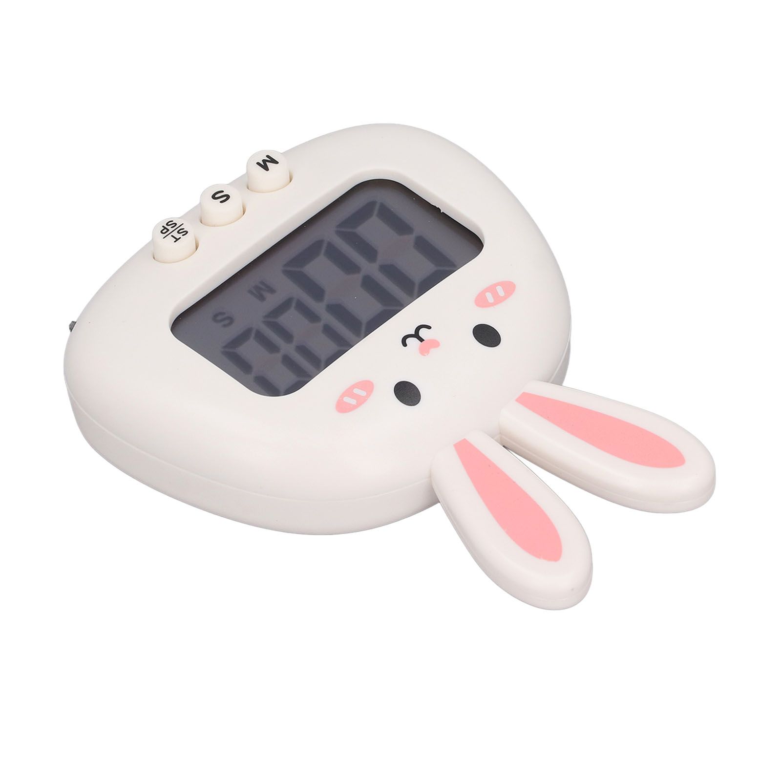 Cartoon Digital Timer ABS Portable Lightweight Simple To Use Cute Cartoon Timer for Kitchen Cooking White Rabbit - Image 7