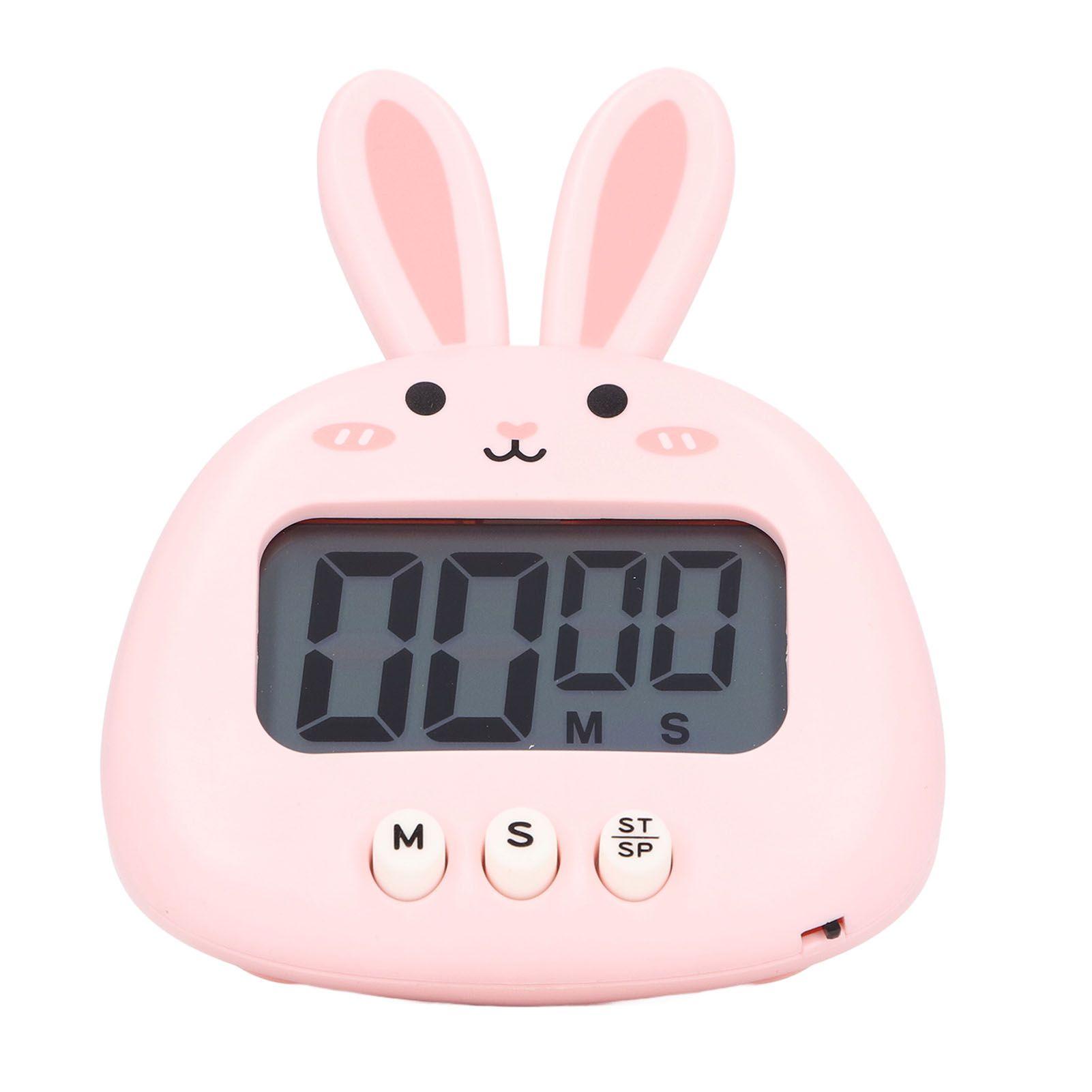 Cartoon Digital Timer ABS Portable Lightweight Simple To Use Cute Cartoon Timer for Kitchen Cooking Pink Rabbit - Image 1