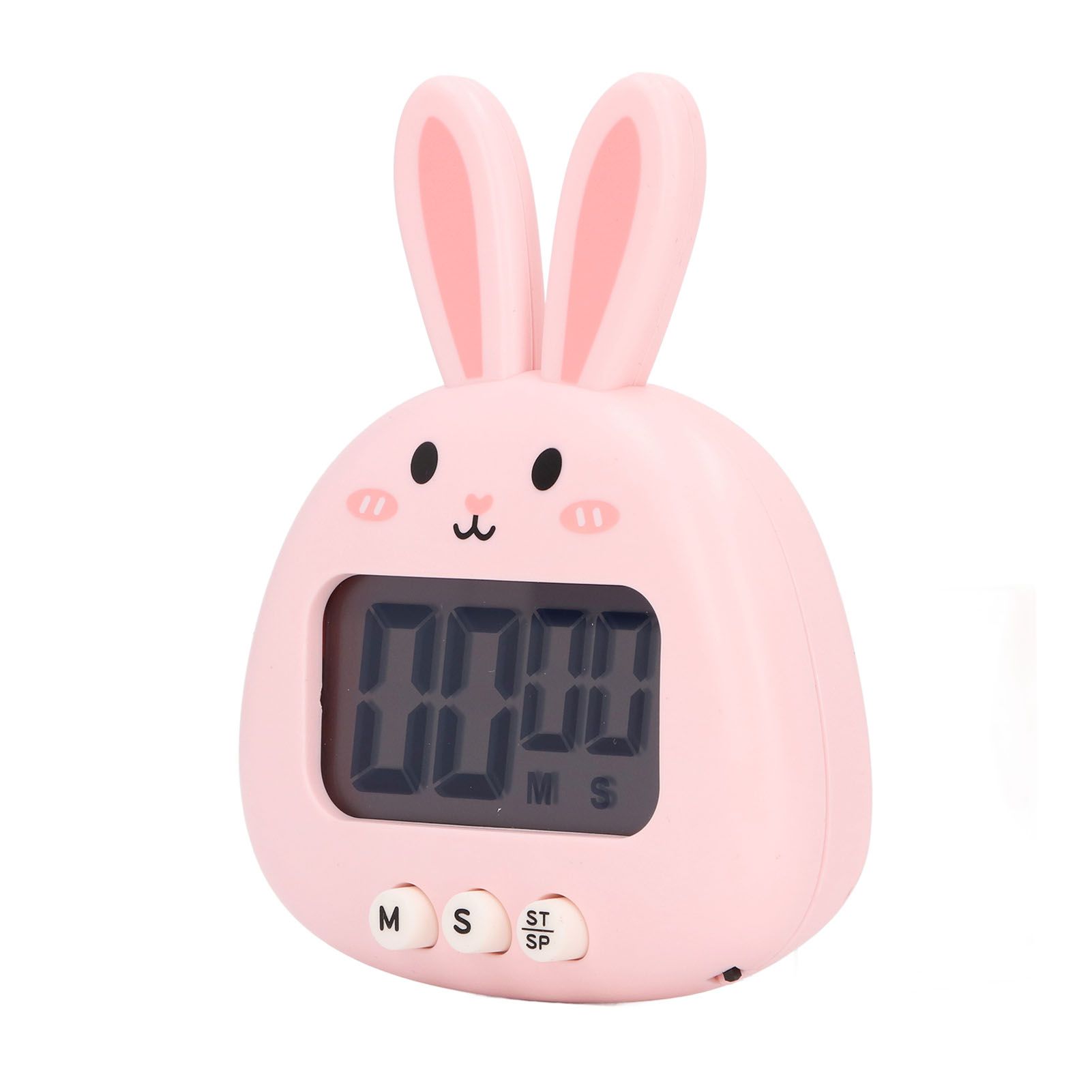Cartoon Digital Timer ABS Portable Lightweight Simple To Use Cute Cartoon Timer for Kitchen Cooking Pink Rabbit - Image 2