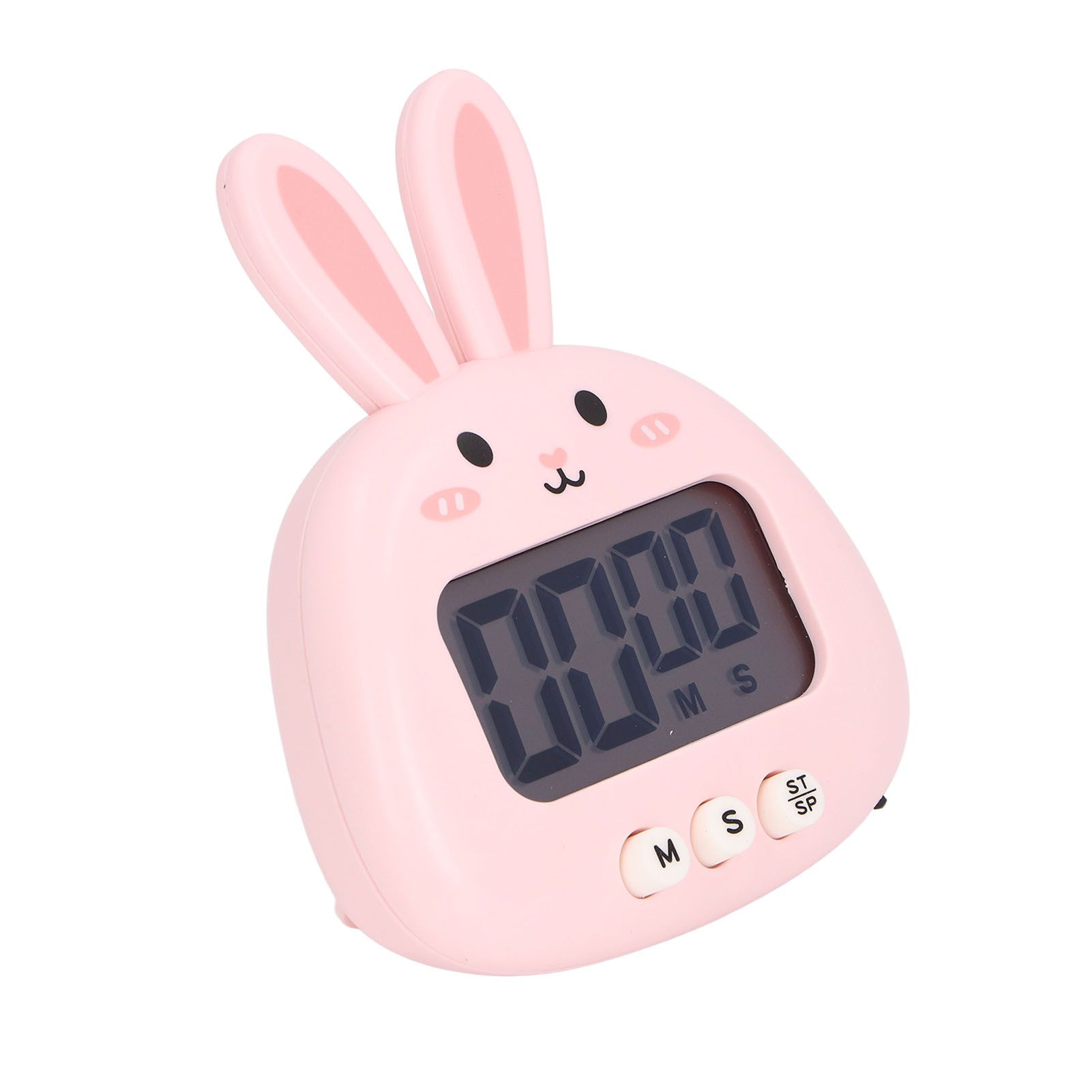 Cartoon Digital Timer ABS Portable Lightweight Simple To Use Cute Cartoon Timer for Kitchen Cooking Pink Rabbit - Image 8