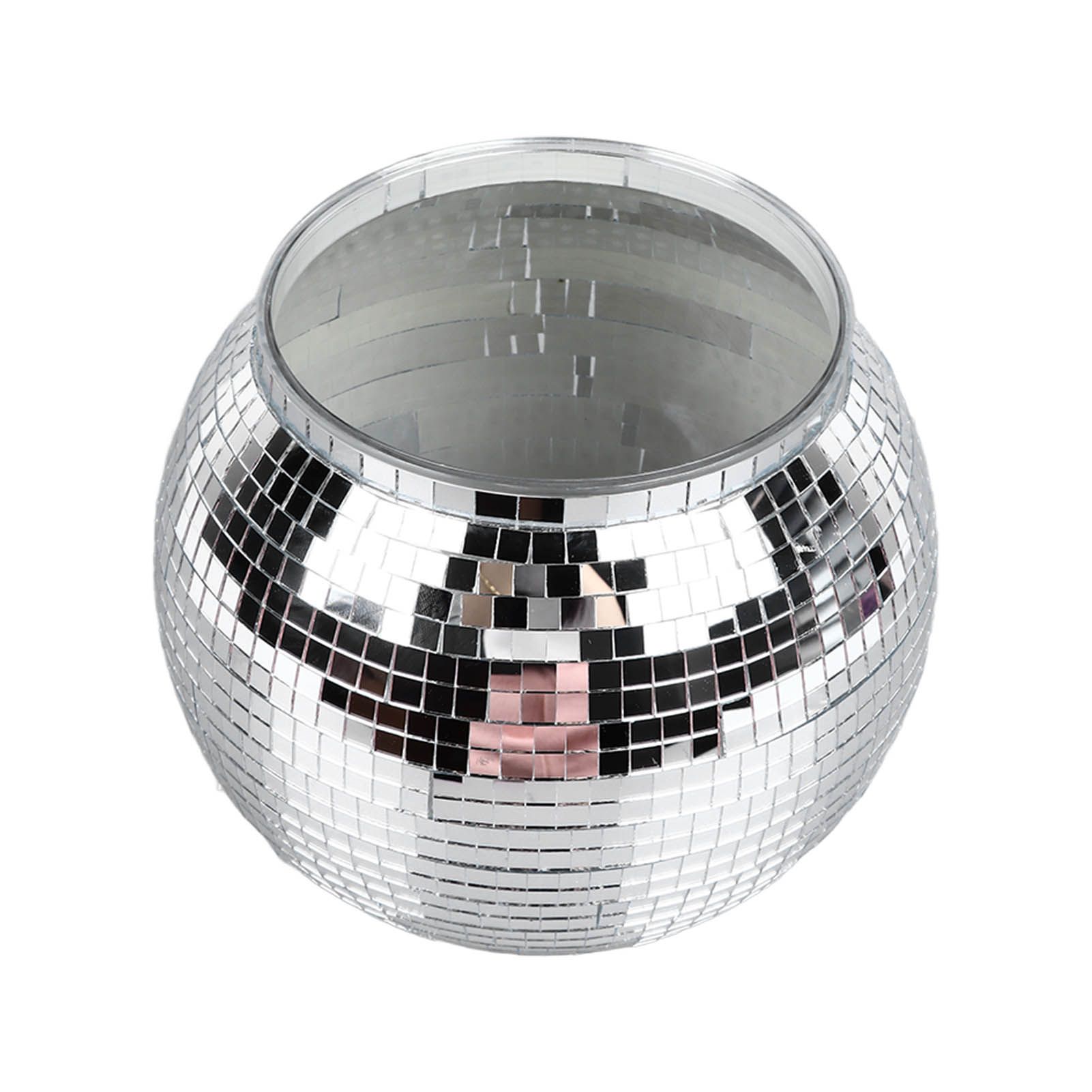 Disco Ball Ice Bucket Plastic Large Capacity Party Drink Bucket for Beer Cocktail Wine Silver - Image 2