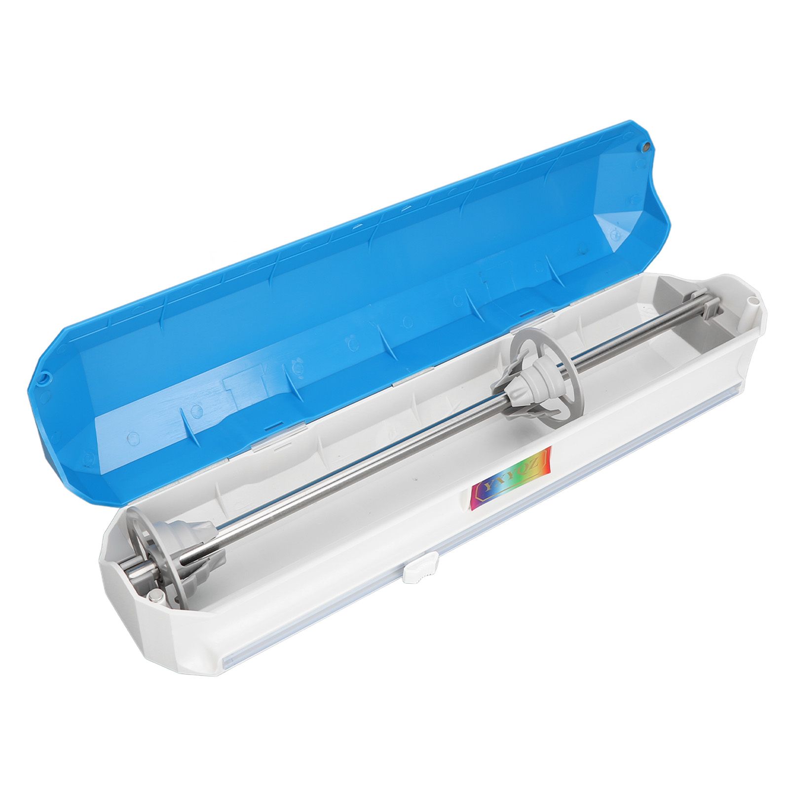 Plastic Wrap Dispenser with Slide Cutter Smooth Cutting Adjustable Reusable Cling Film Dispenser for Tin Foil L 38x9.8cm - Image 6