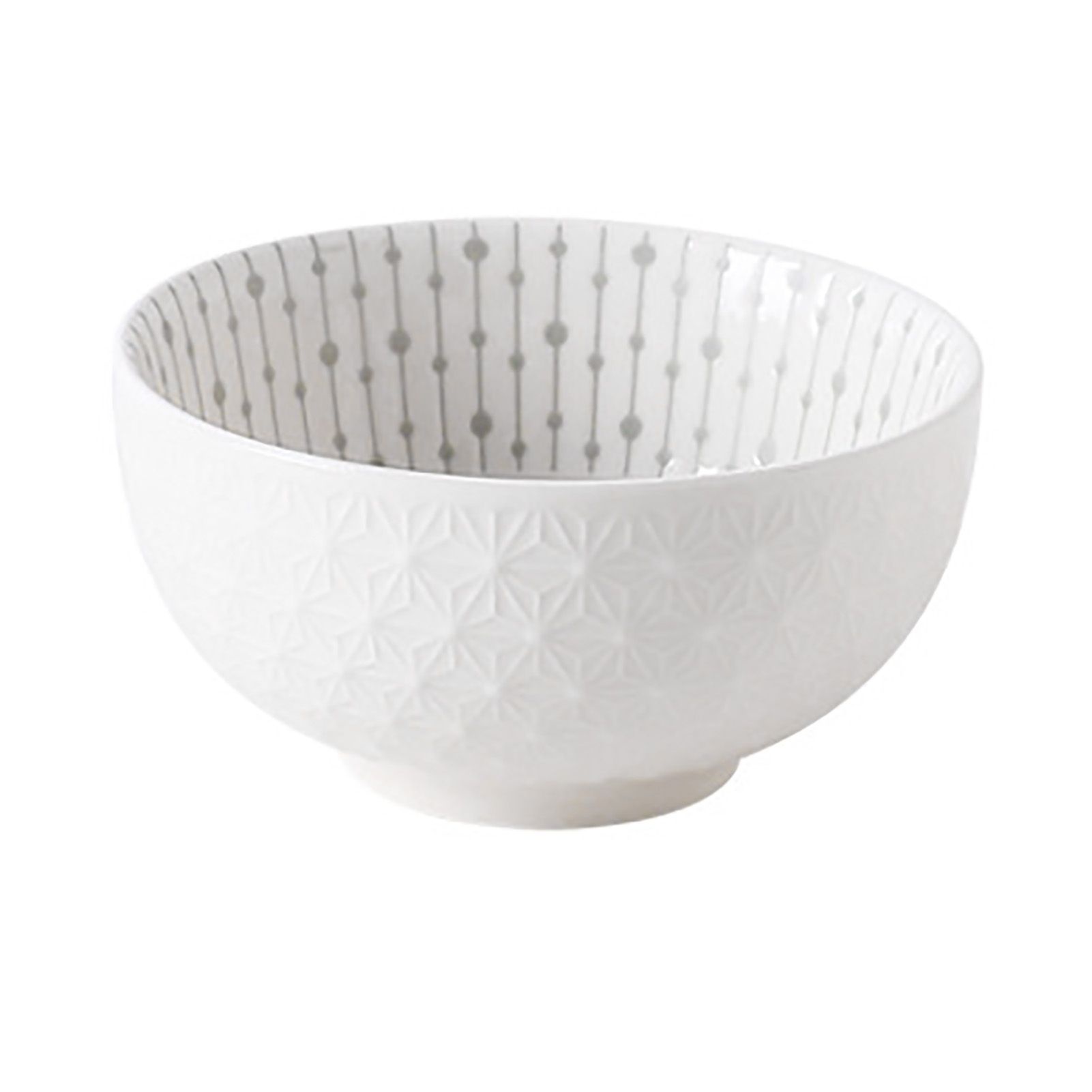 Soup Bowl 4.5in Small Bowl Ceramic Embossment Underglaze Color Minimalist Easy Clean Serving Bowl for Kitchen Home - Image 1